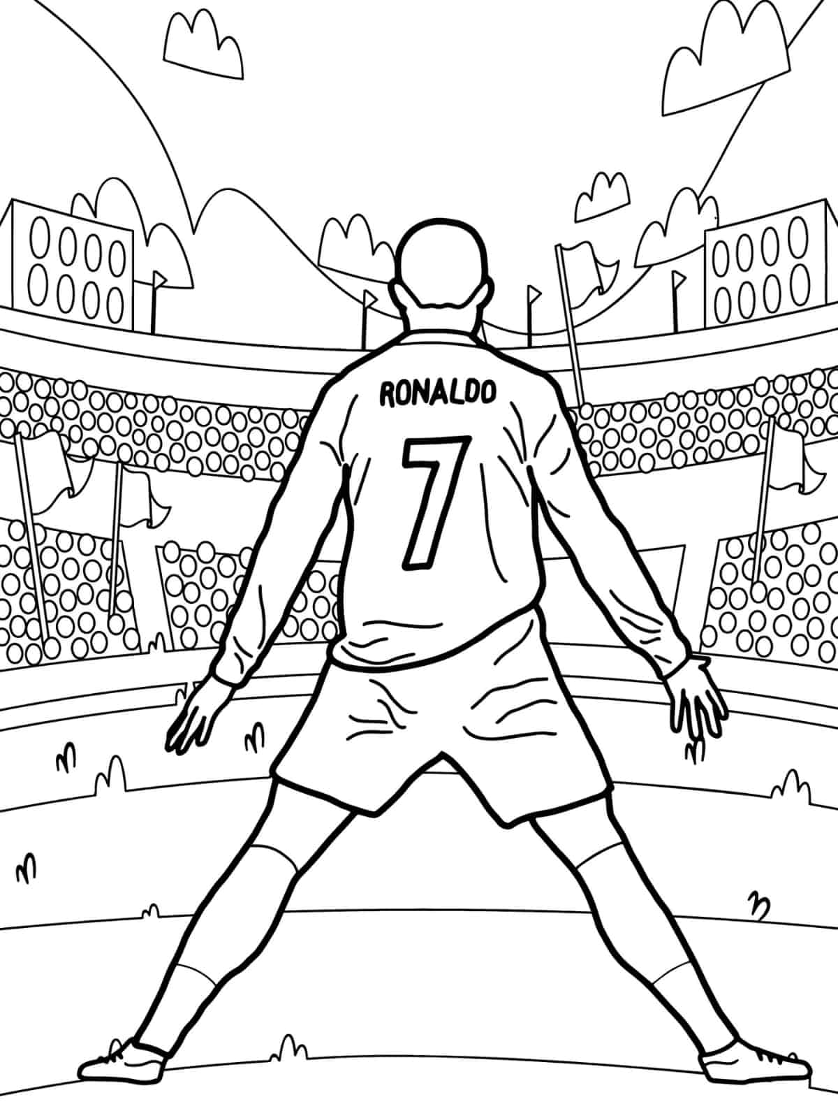 Cristiano Ronaldo Coloring Pages For Kids