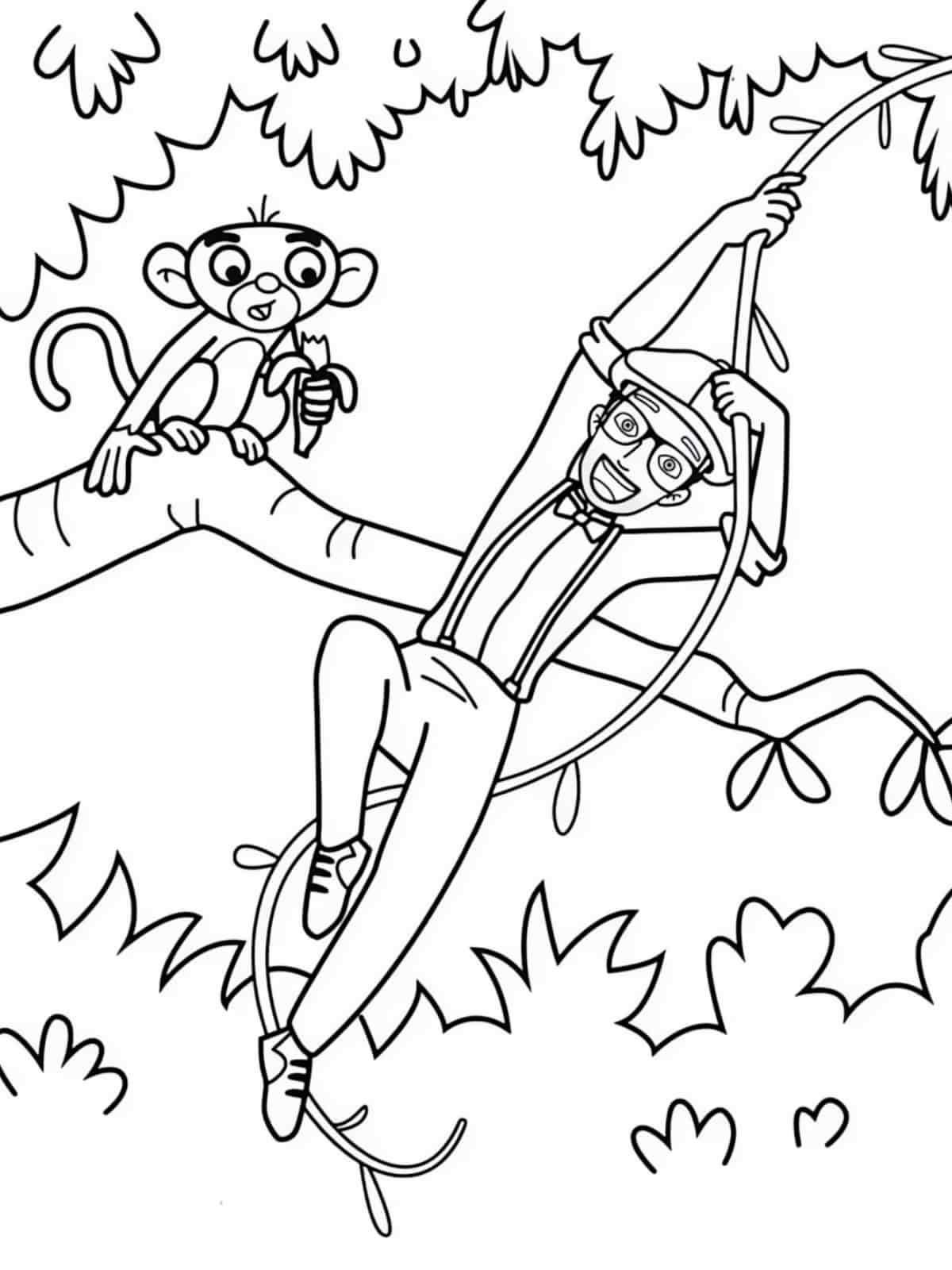 Cute Blippi Coloring Pages