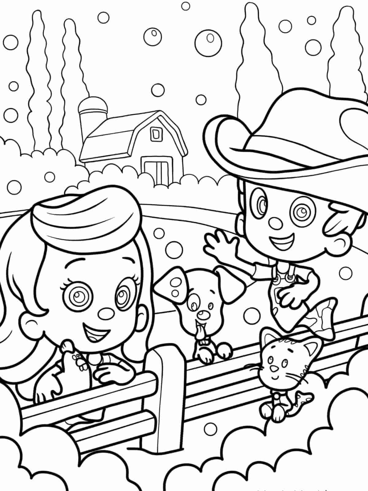 Cute Bubble Guppies Coloring Pages