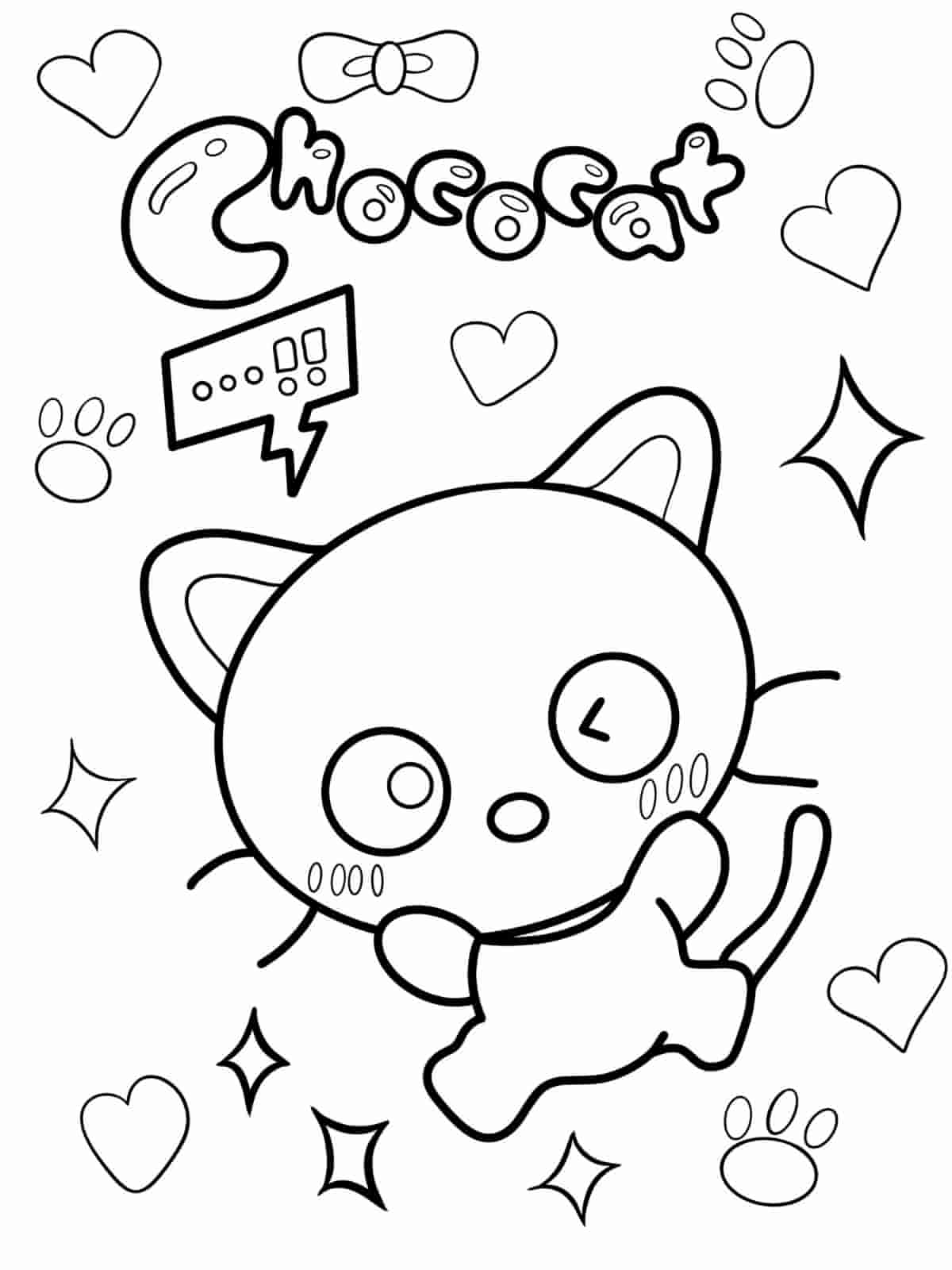 Cute Chococat Coloring Pages