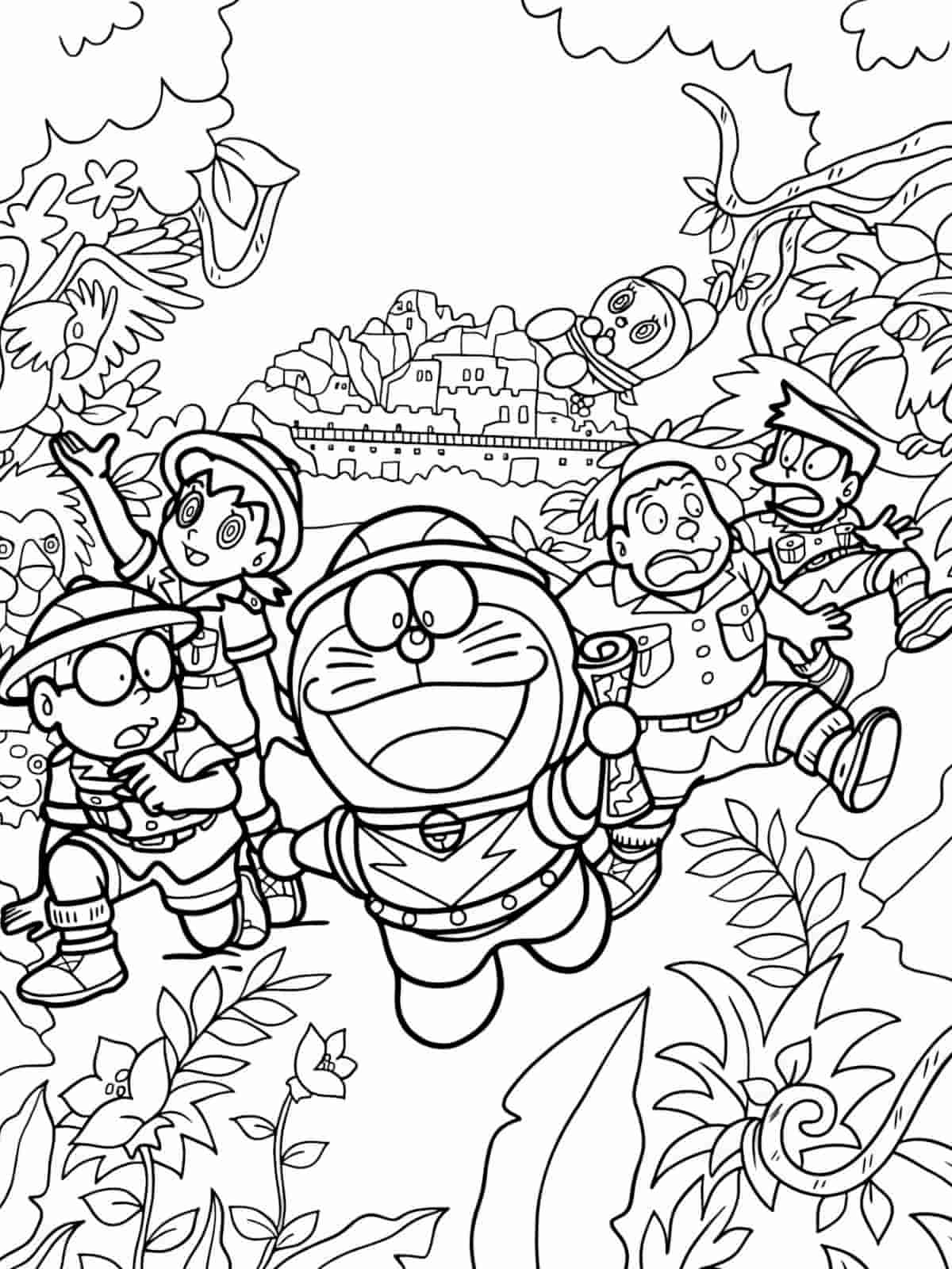 Cute Doraemon Coloring Pages