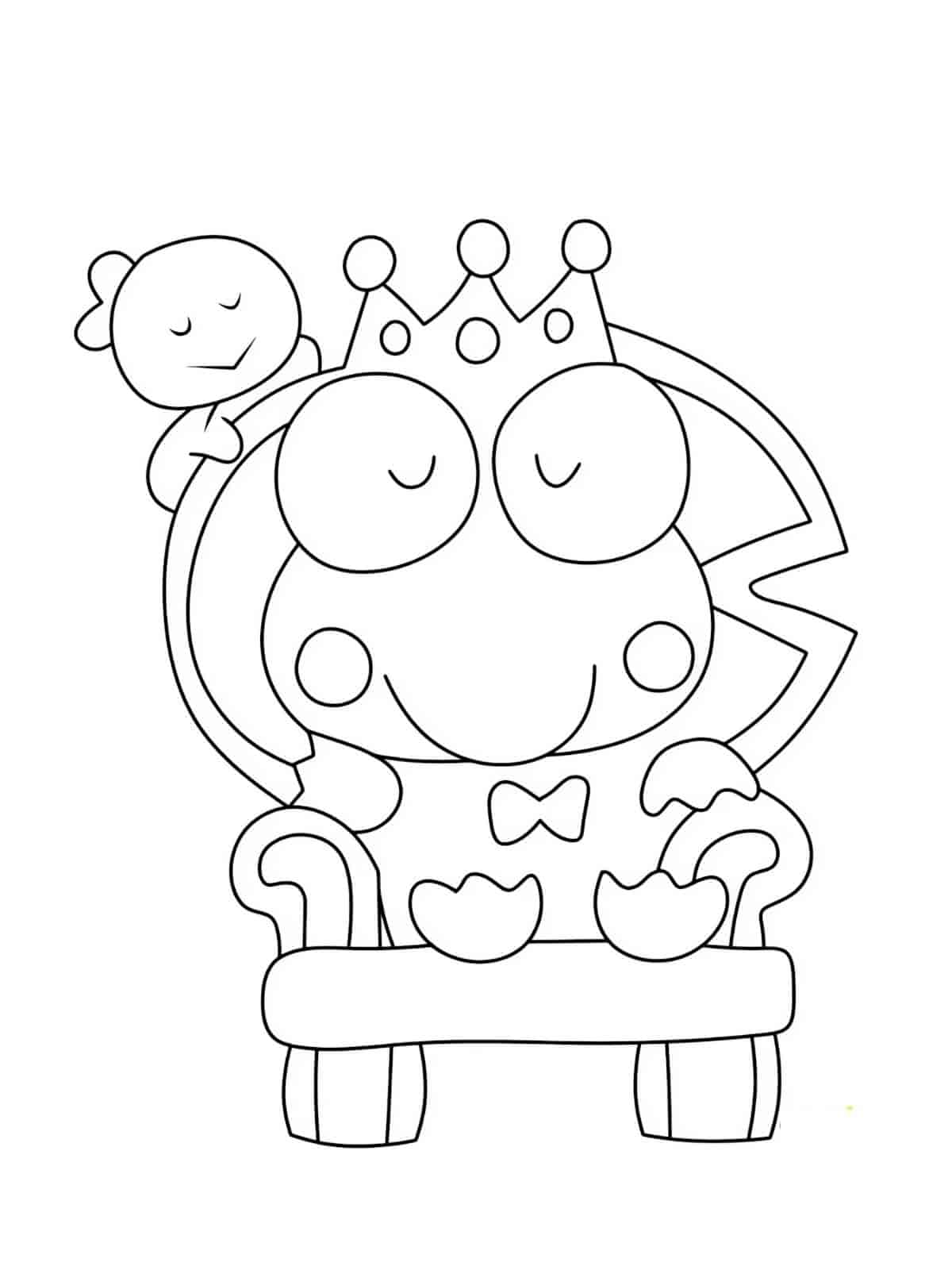 Cute Keroppi Coloring Pages