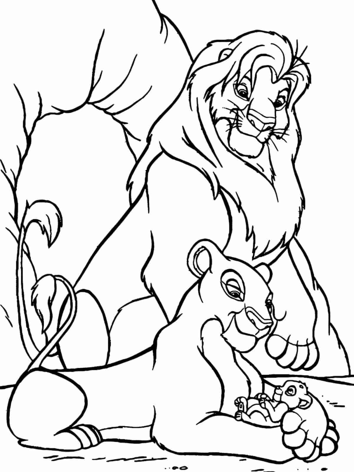 Cute Lion King Coloring Pages