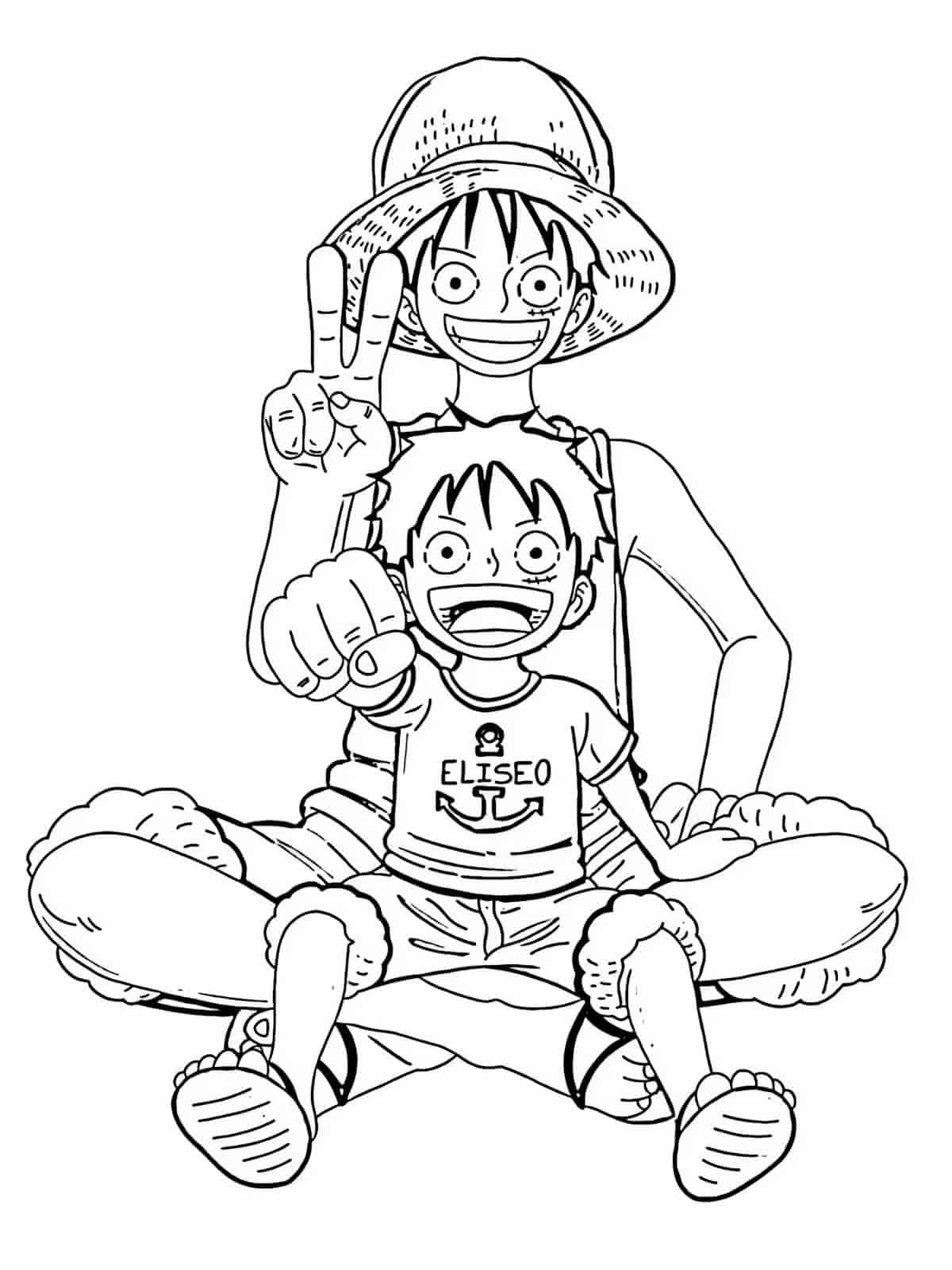 Cute Luffy Coloring Pages For Girls