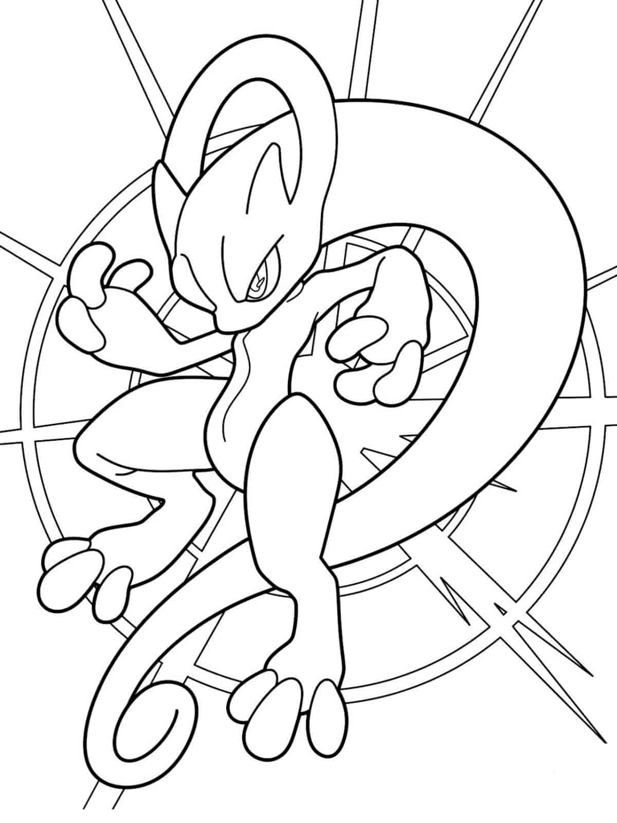 Cute Mewtwo Coloring Pages For Girls