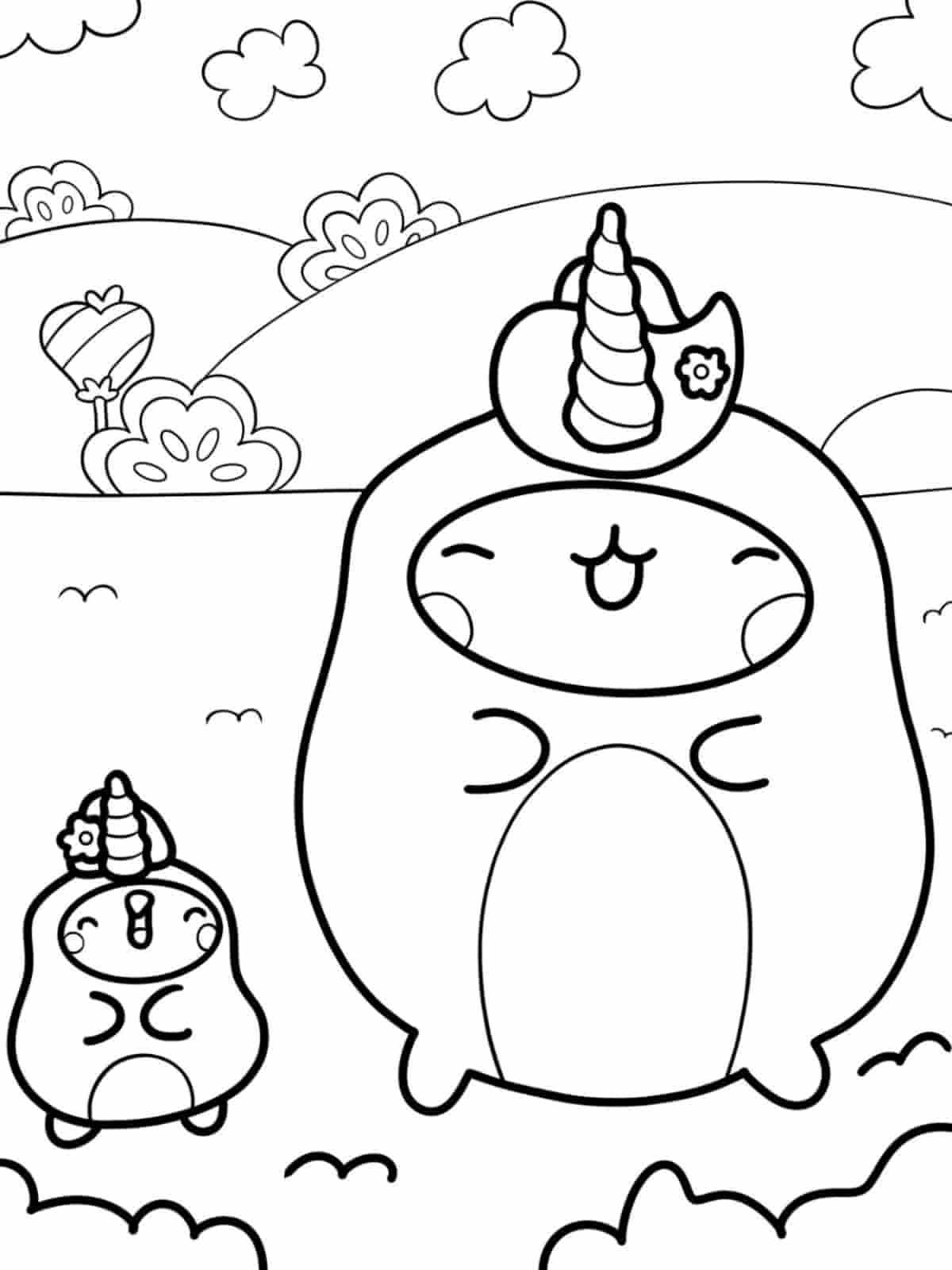 Cute Molang Coloring Pages