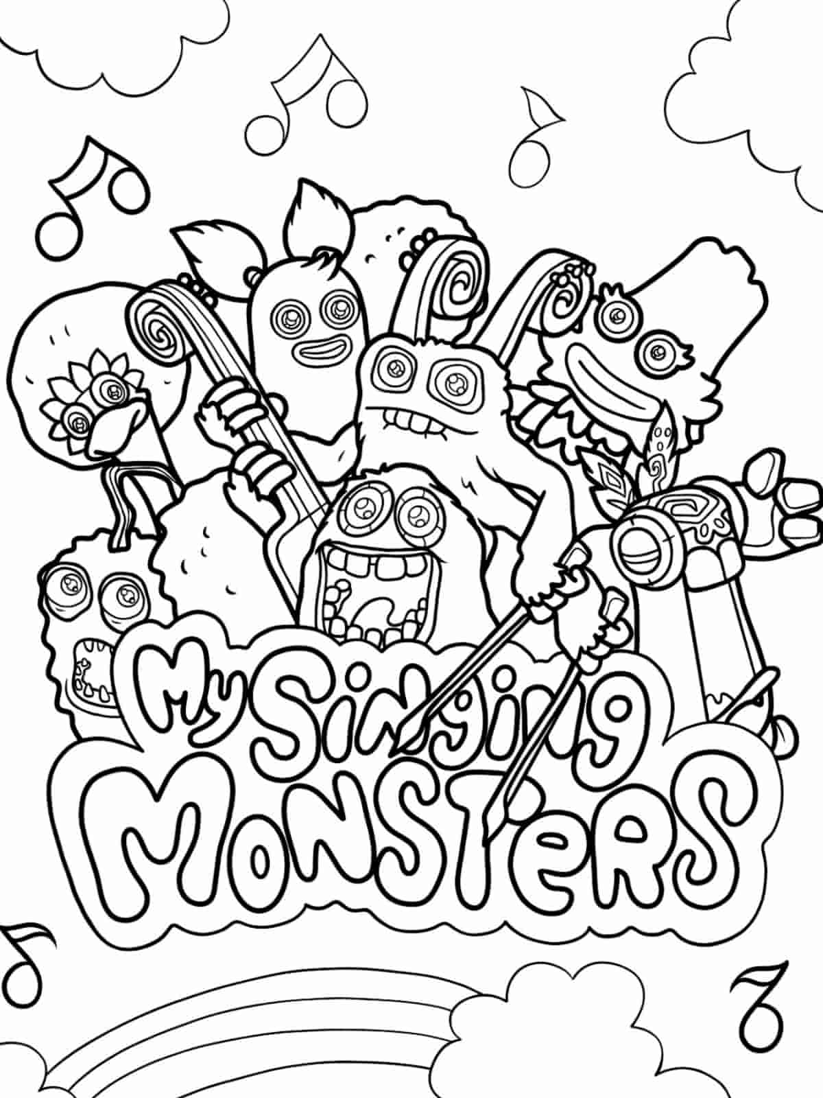 Cute My Singing Monsters Coloring Pages