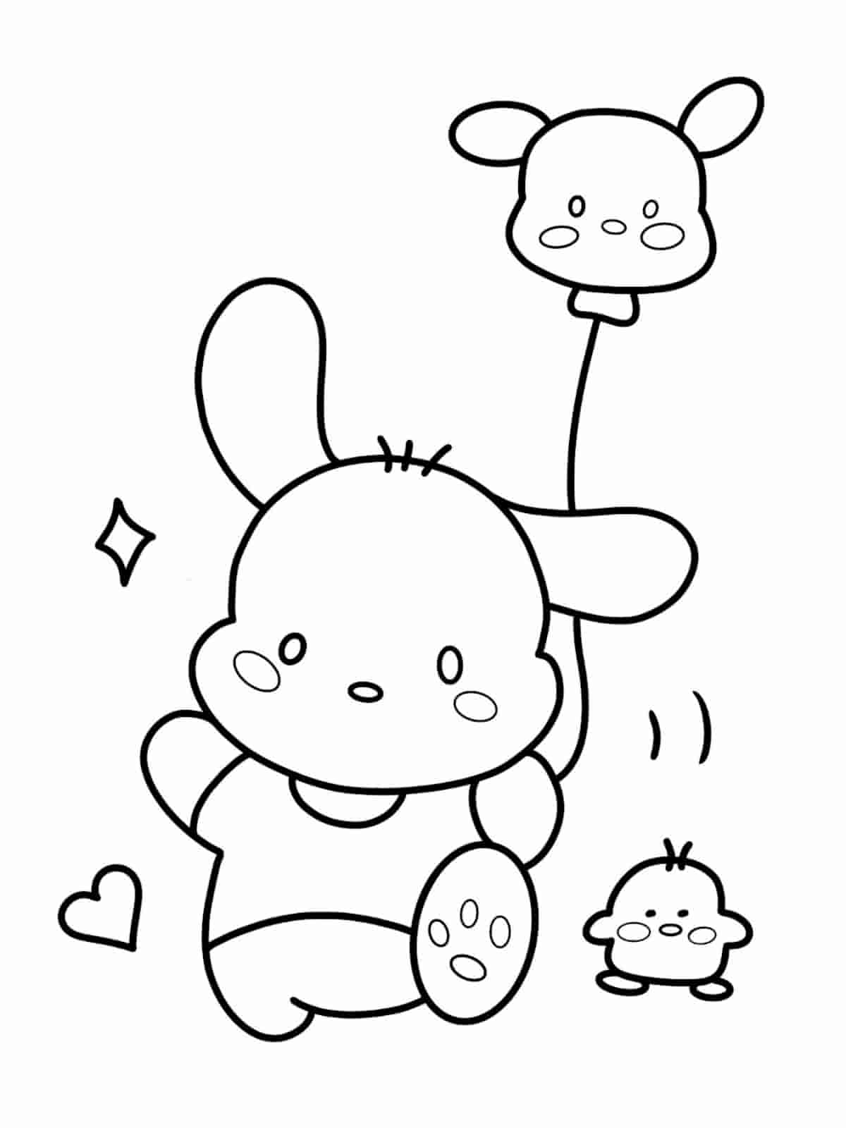 Cute Pochacco Coloring Pages