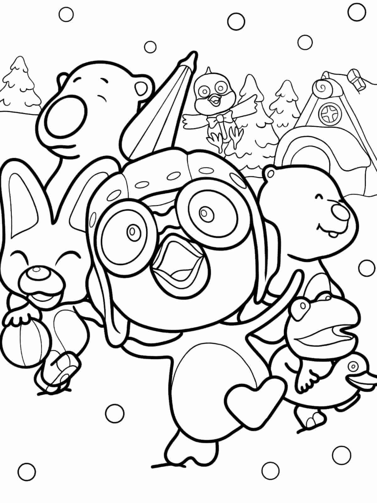 Cute Pororo Coloring Pages