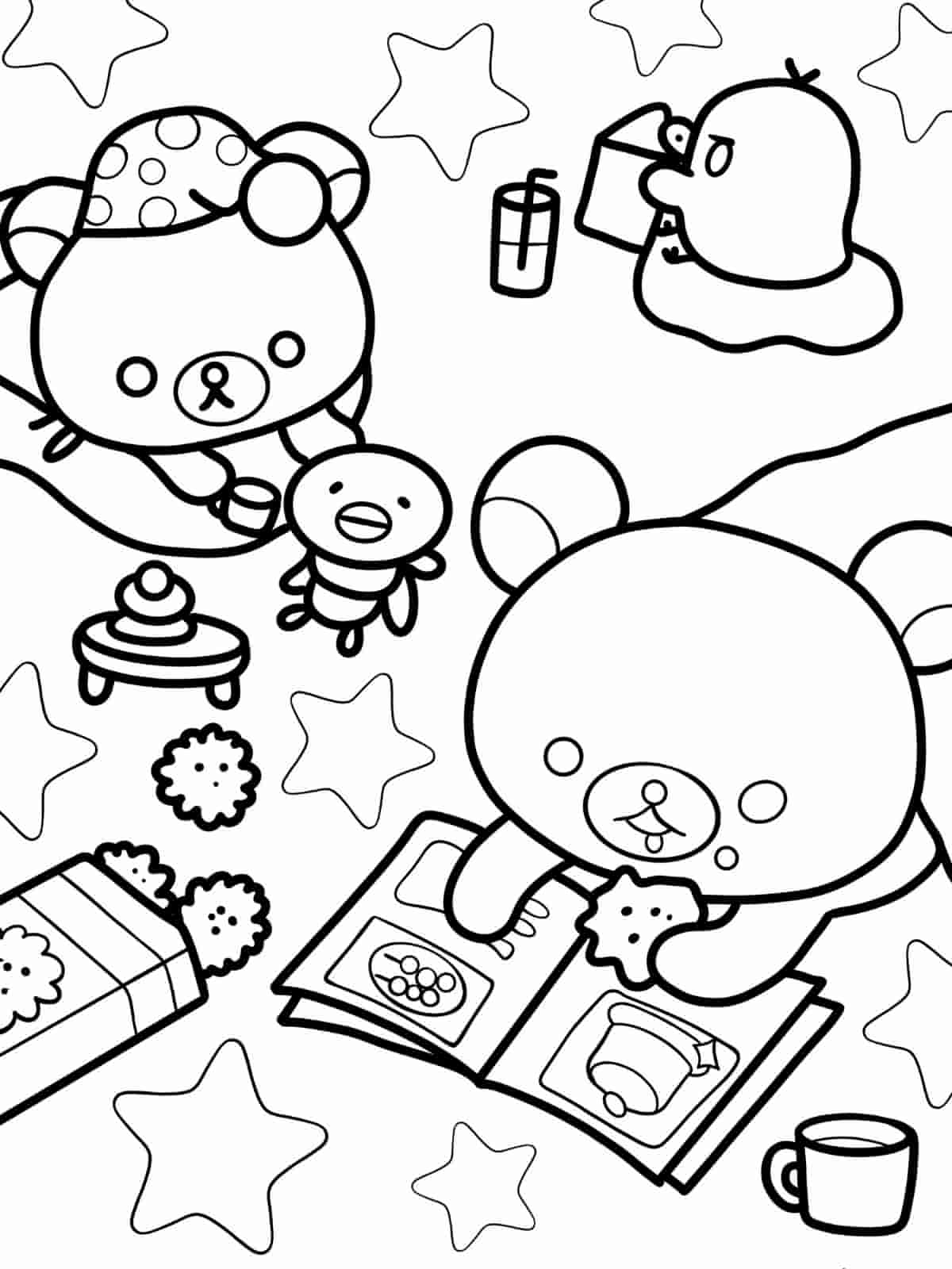 Cute Rilakkuma Coloring Pages