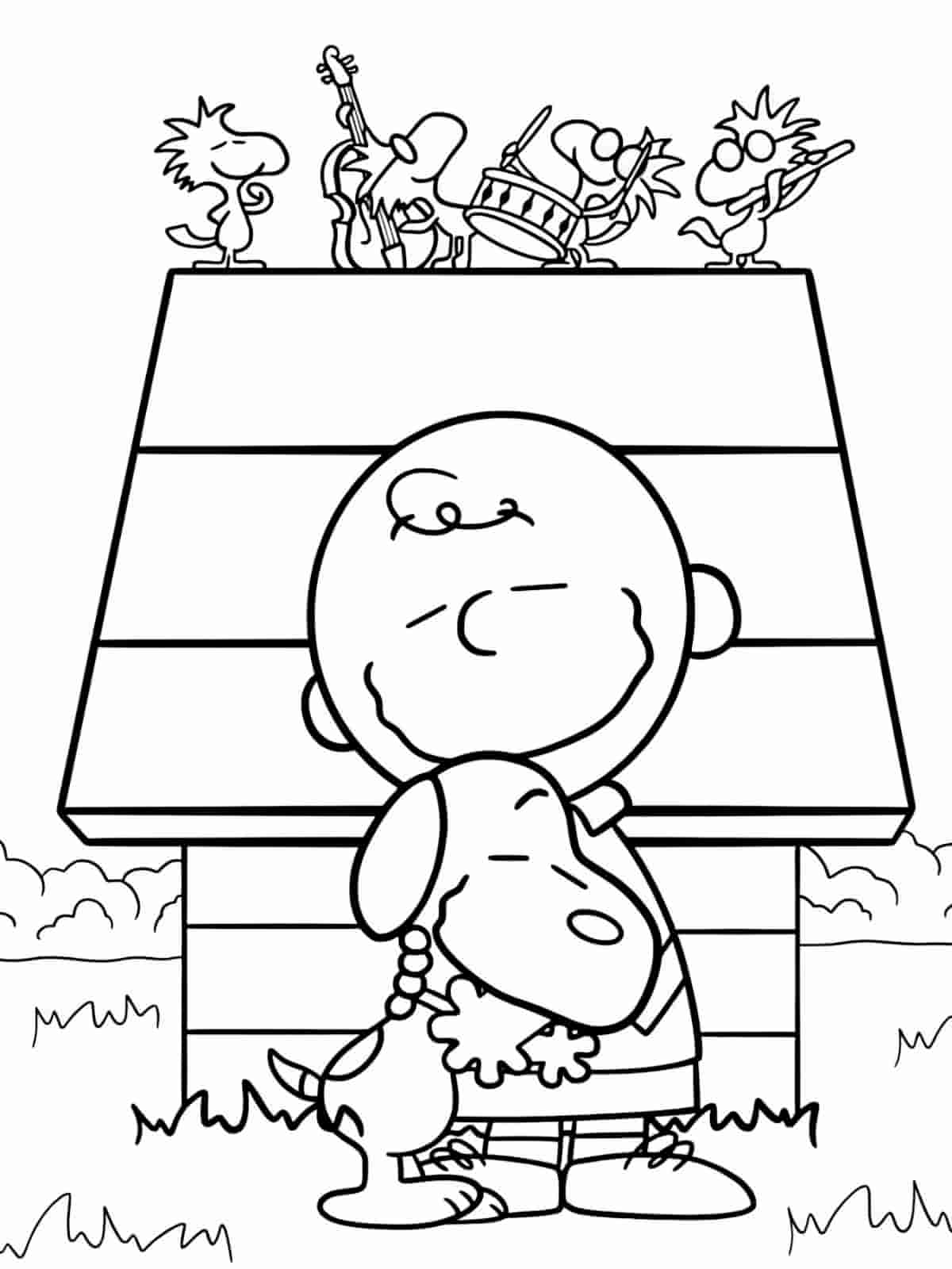 Cute Snoopy Coloring Pages