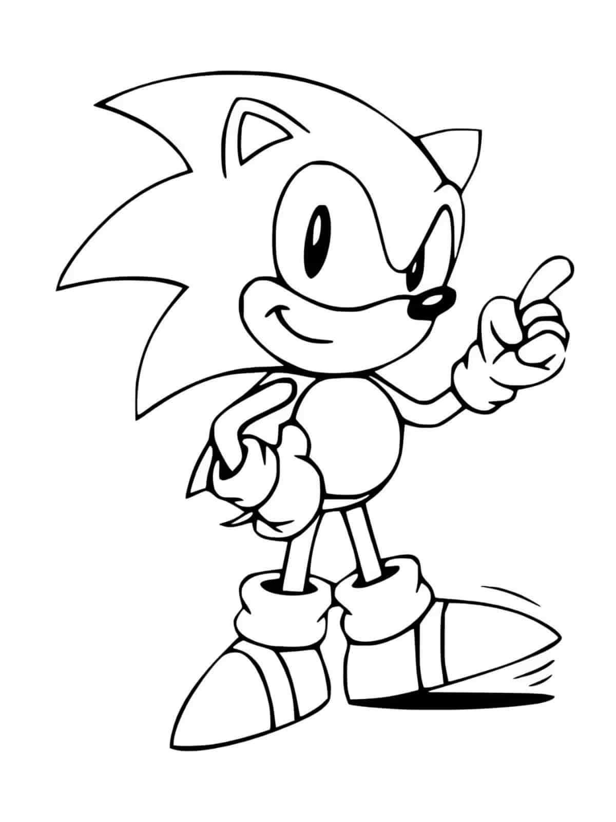 Cute Sonic The Hedgehog Coloring Pages