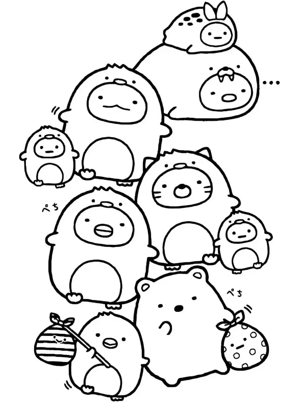 Cute Sumikko Gurashi Coloring Pages