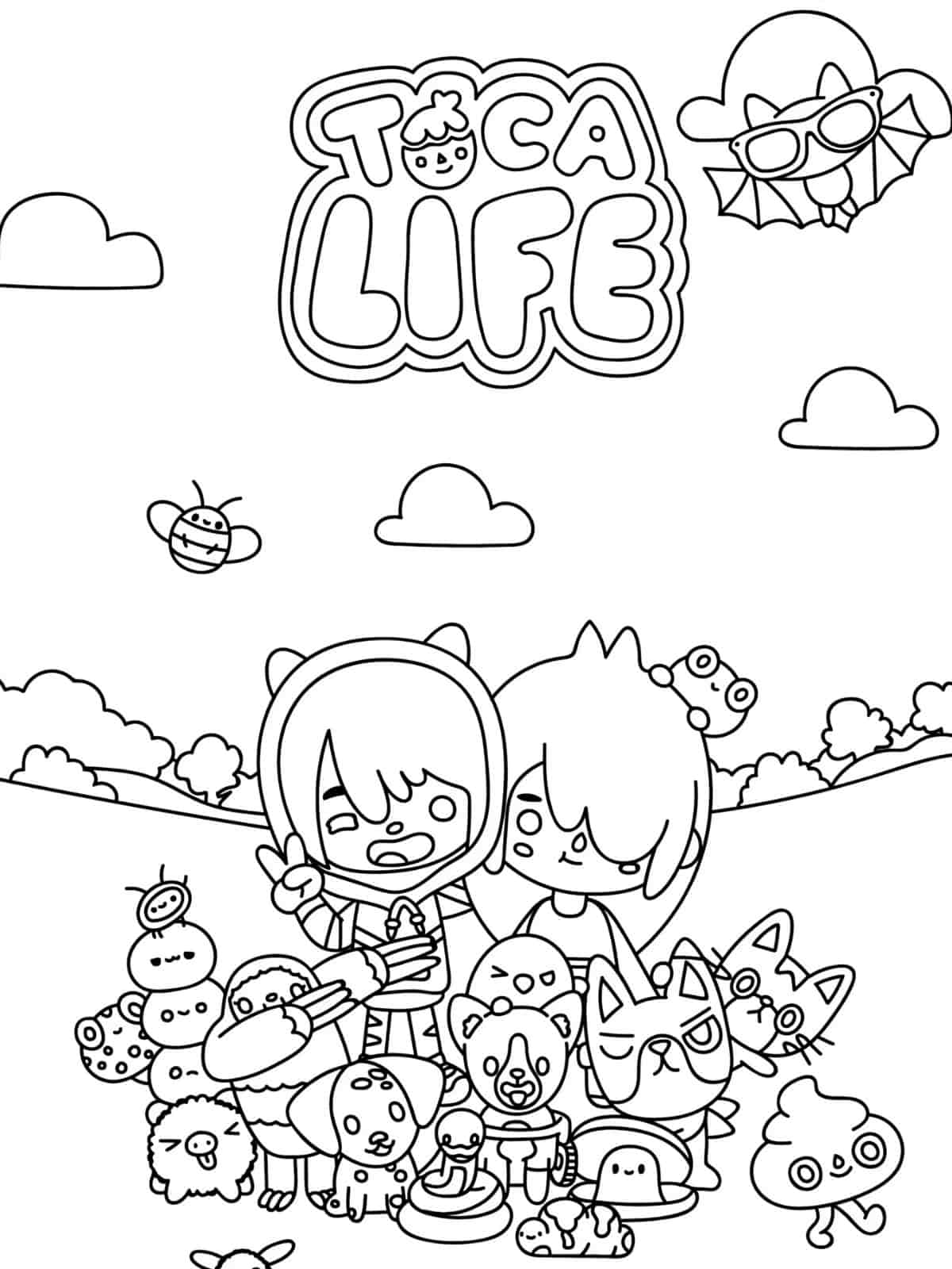 Cute Toca Boca Coloring Pages For Kids