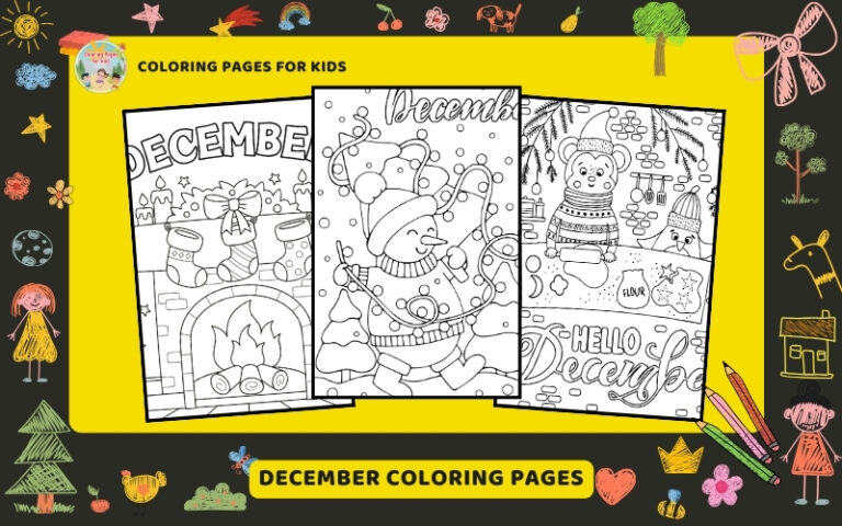 December Coloring Pages Featured Image