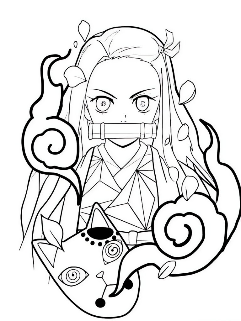 Demon Slayer Demon Moon Coloring Pages