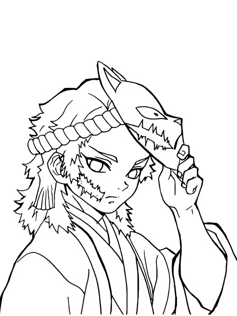 Demon Slayer Sword Training Coloring Pages