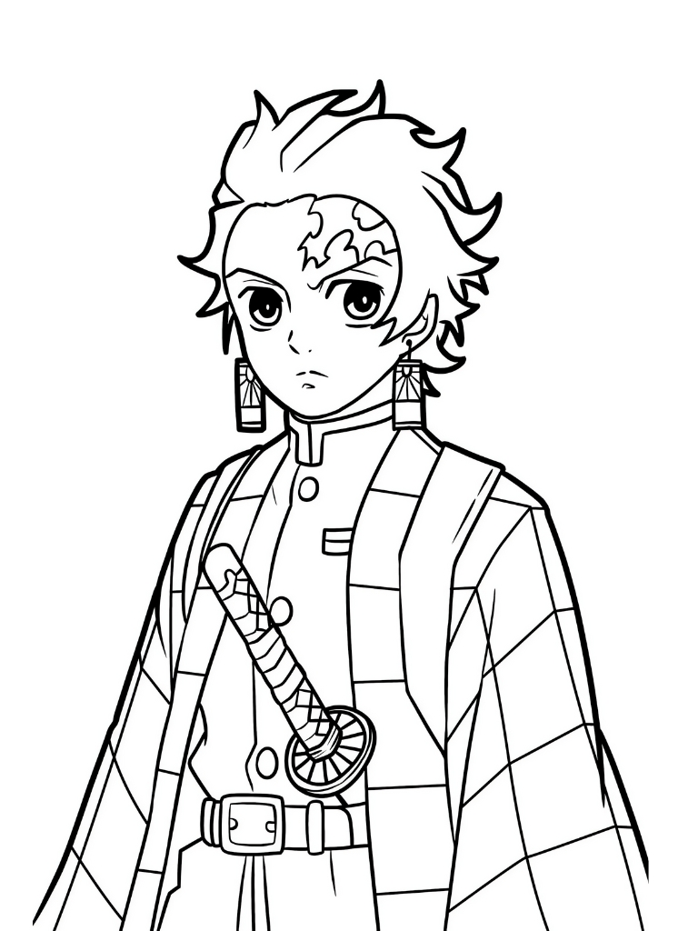 Demon Slayer Tanjiro And Friends Coloring Pages