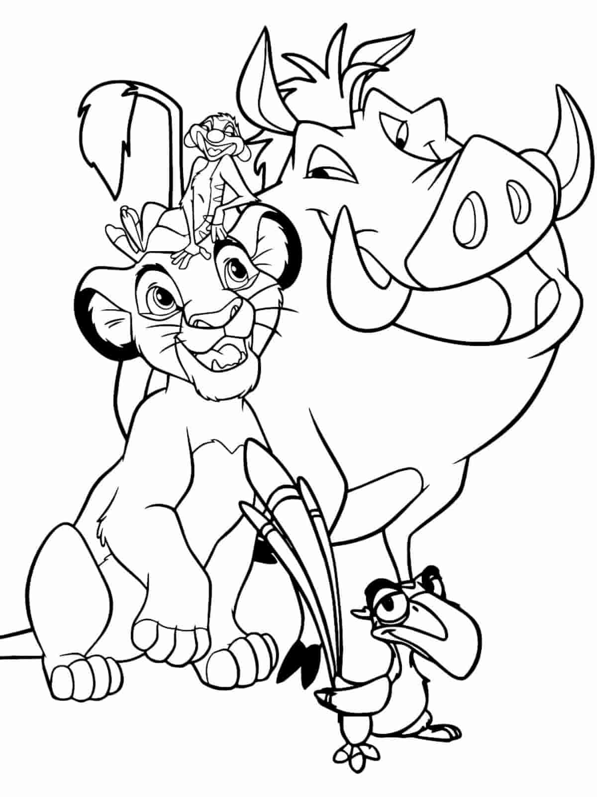 Detailed Lion King Coloring Pages