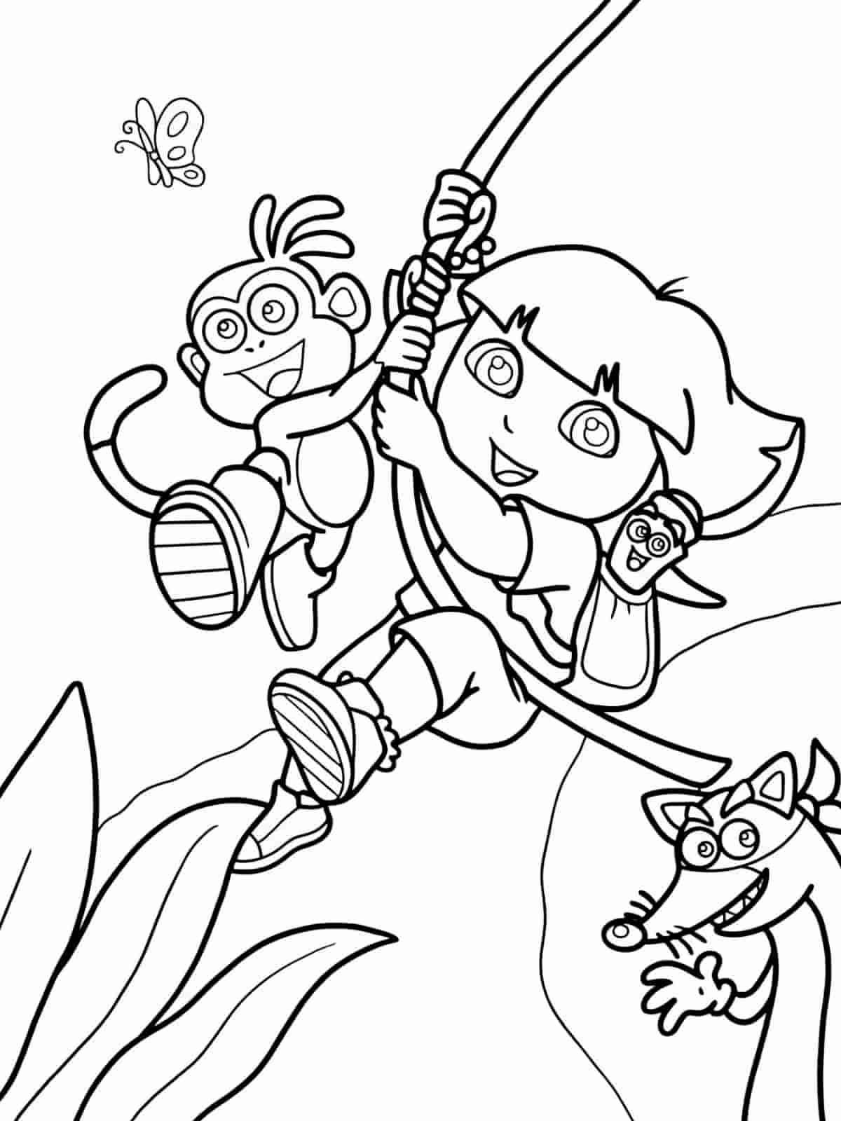 Dora And Map Coloring Pages