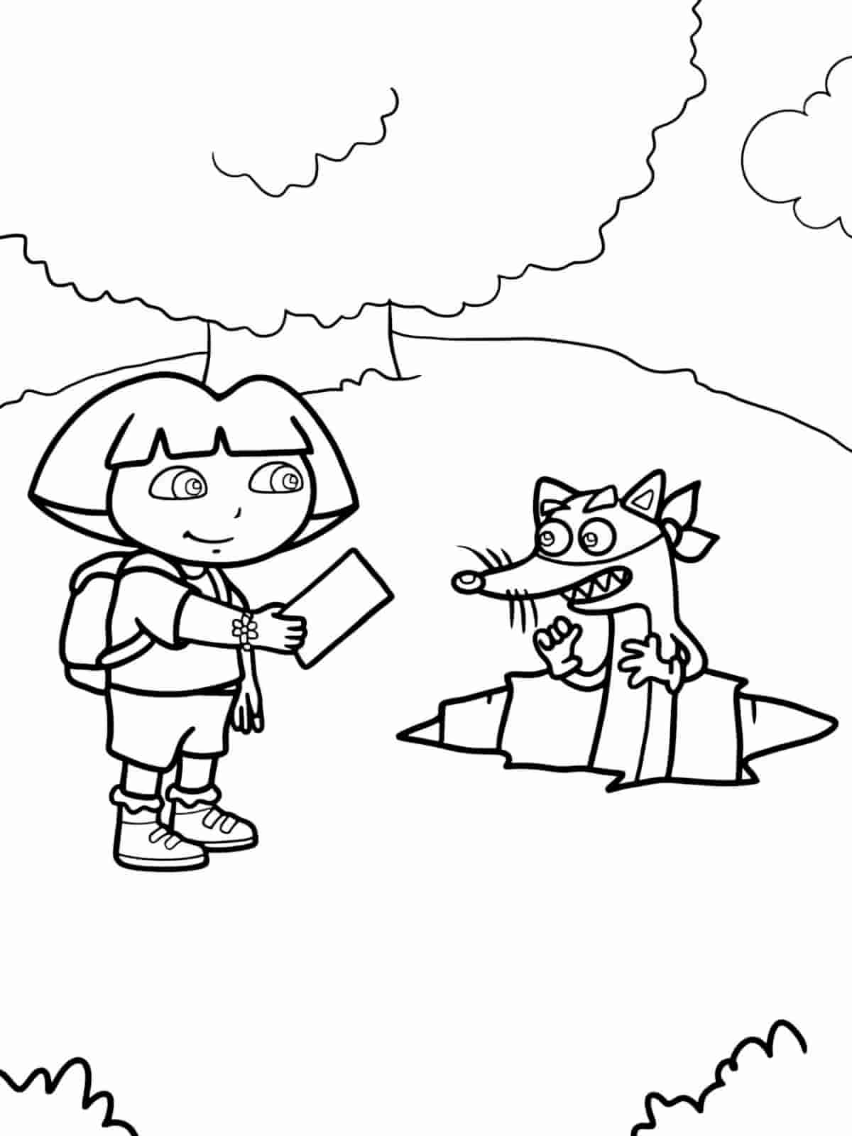 Dora And Swiper Coloring Pages