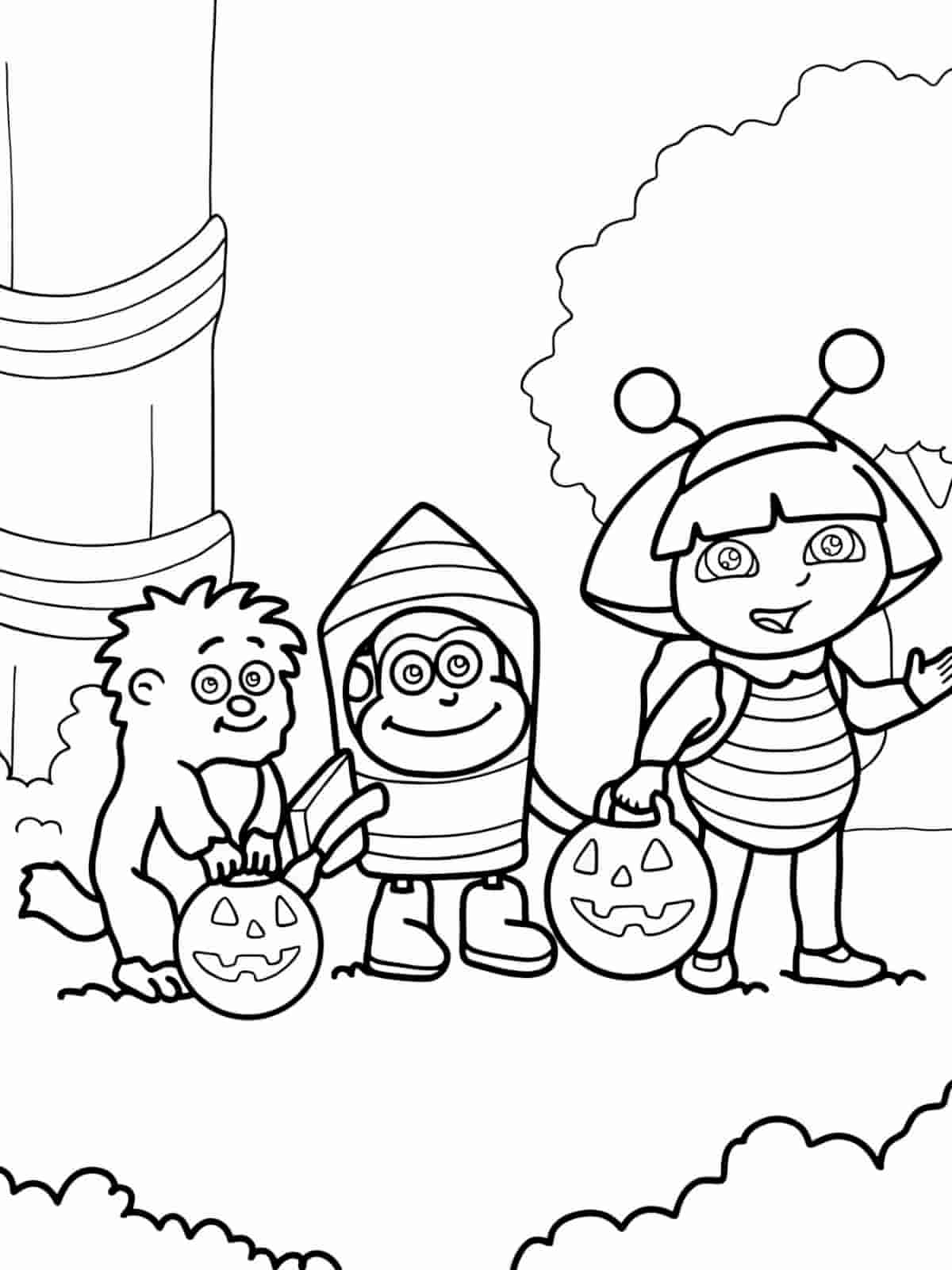 Dora Hiking Coloring Pages