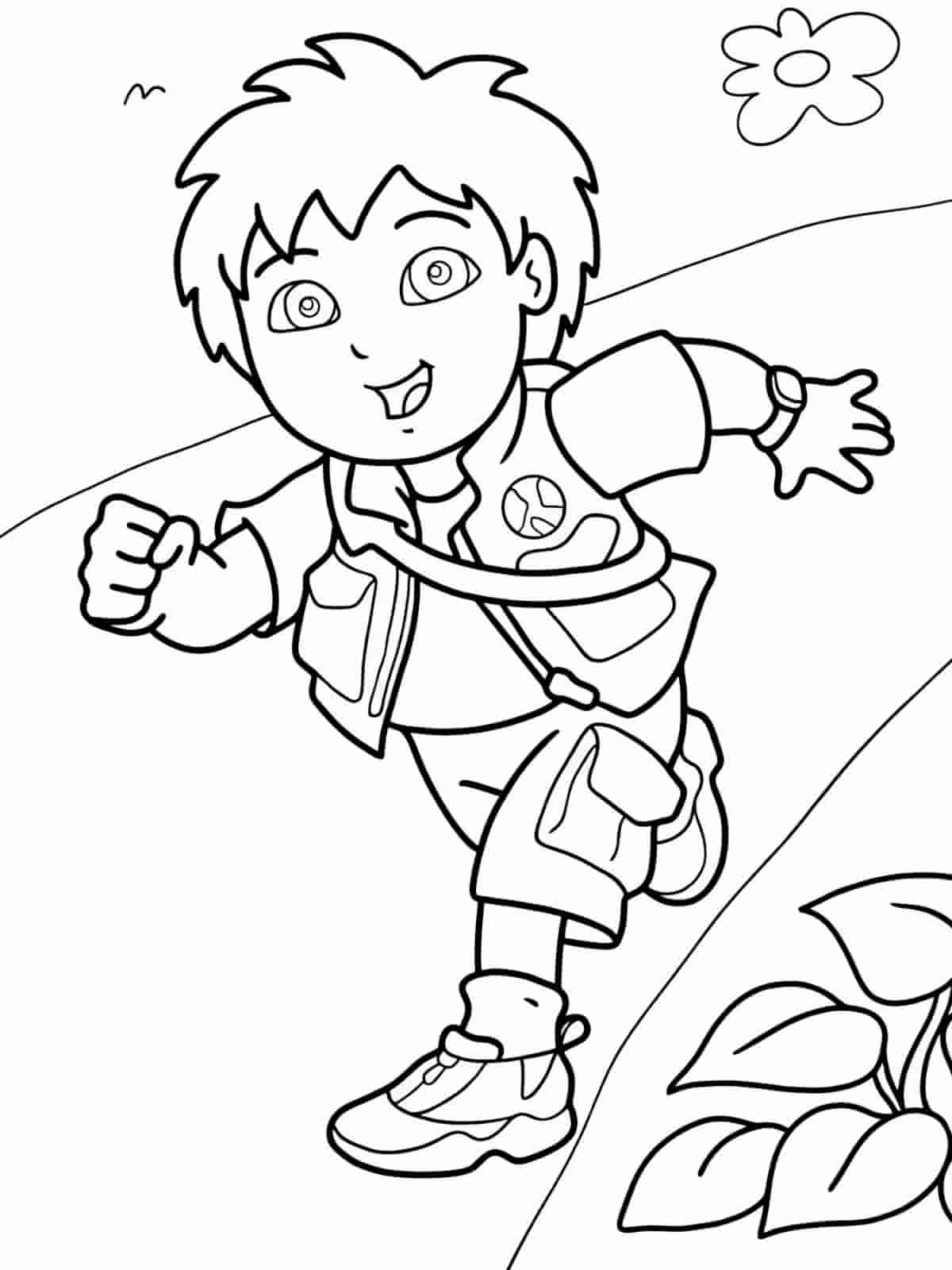 Dora With Stars Coloring Pages