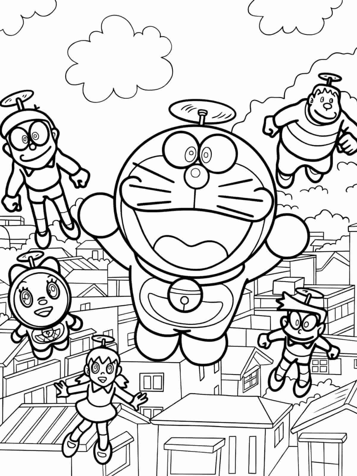 Doraemon And Nobita Coloring Pages