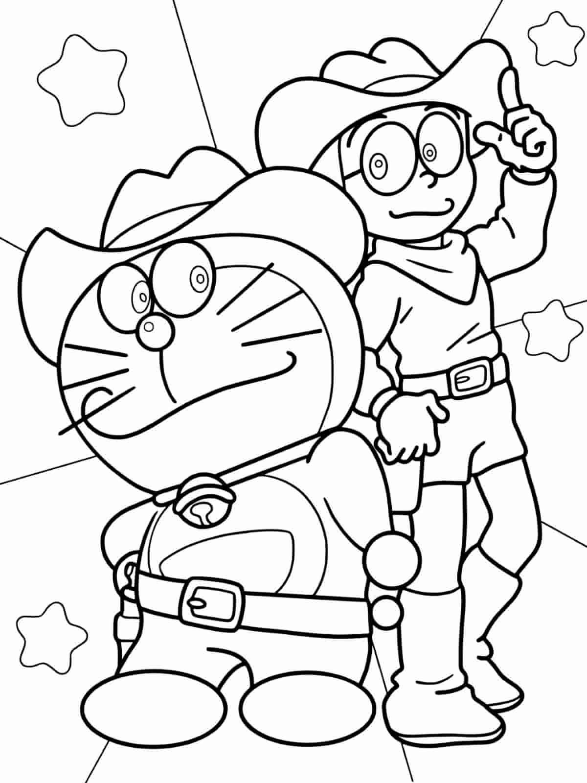 Doraemon Time Travel Coloring Pages