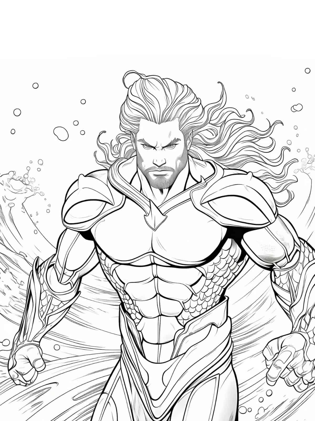 Easy Aquaman Coloring Pages For Kids