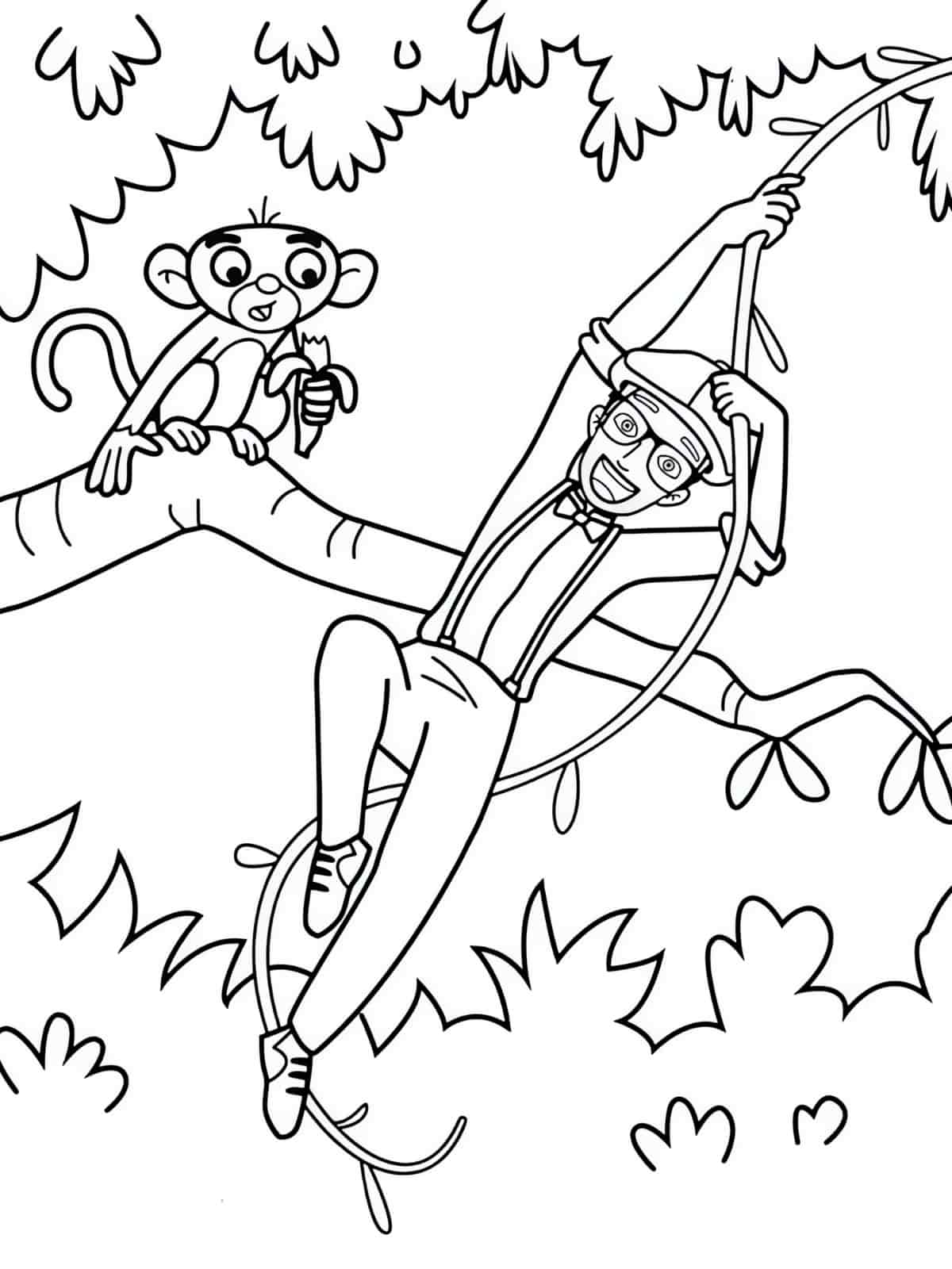 Easy Blippi Coloring Pages