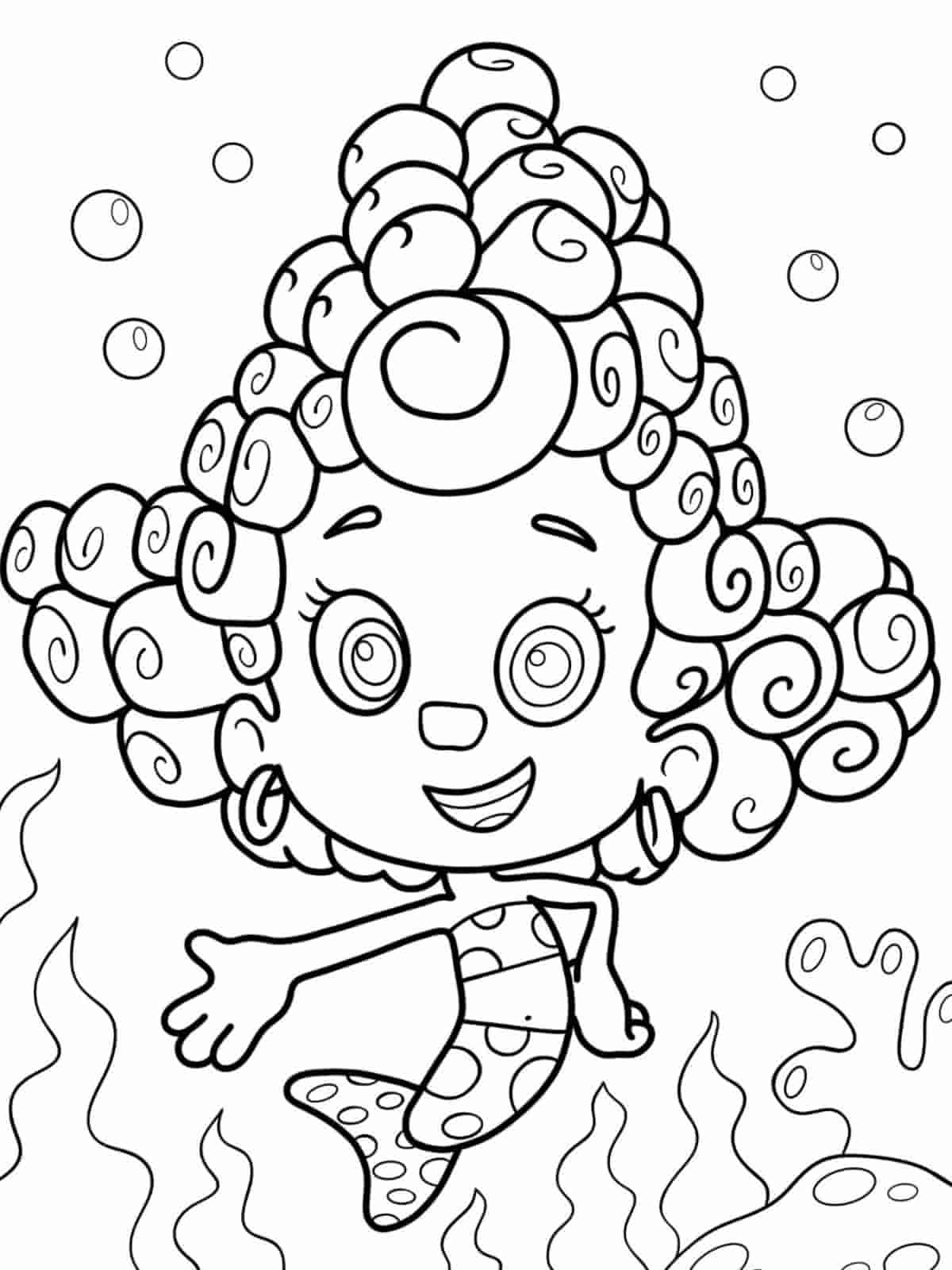 Easy Bubble Guppies Coloring Pages