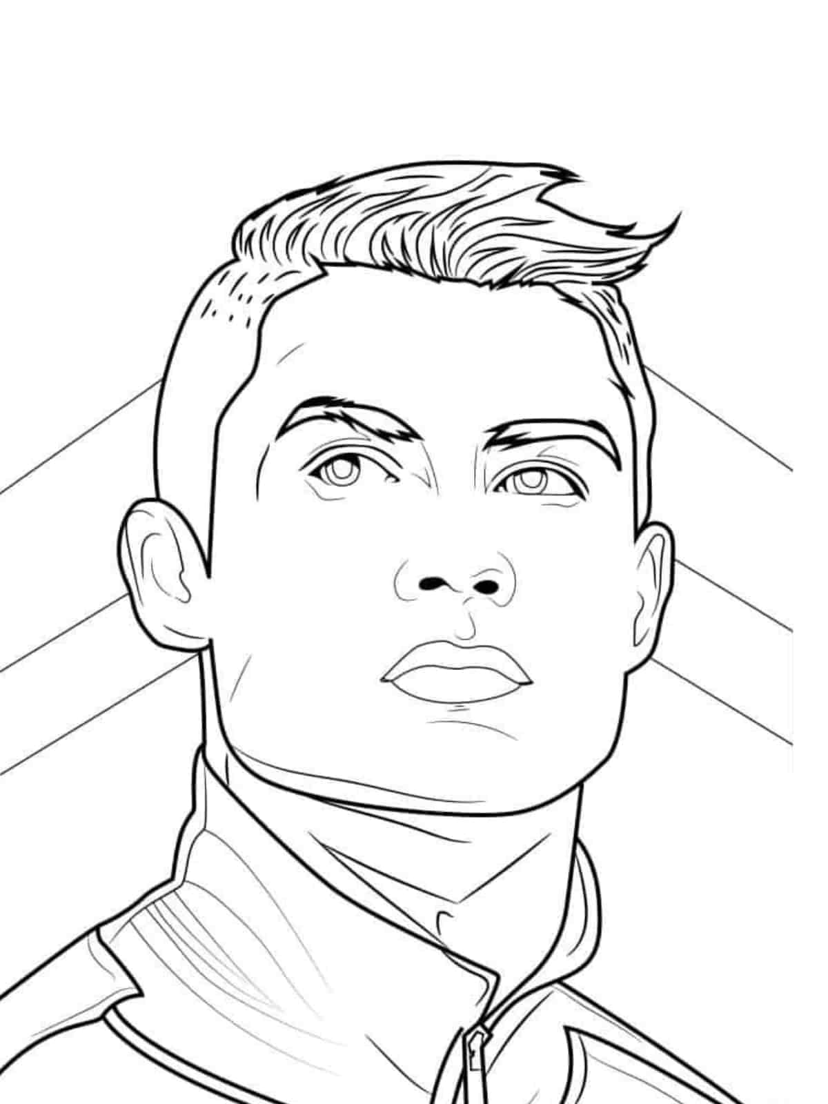 Easy Cristiano Ronaldo Coloring Pages