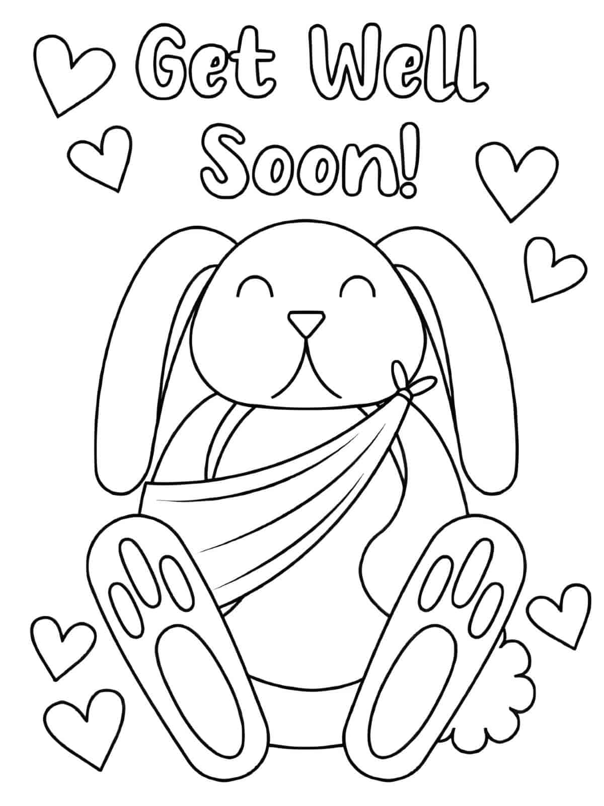 Easy Get Well Soon Coloring Pages