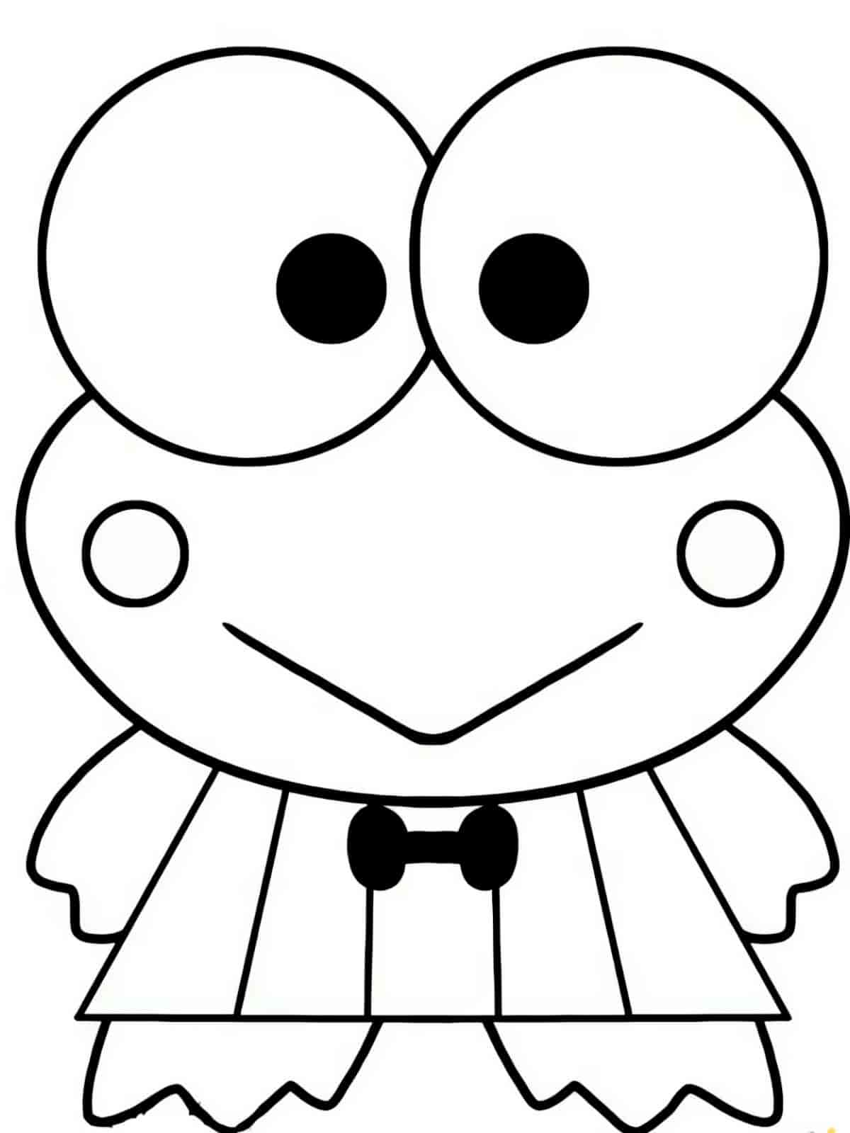 Easy Keroppi Coloring Pages For Kids