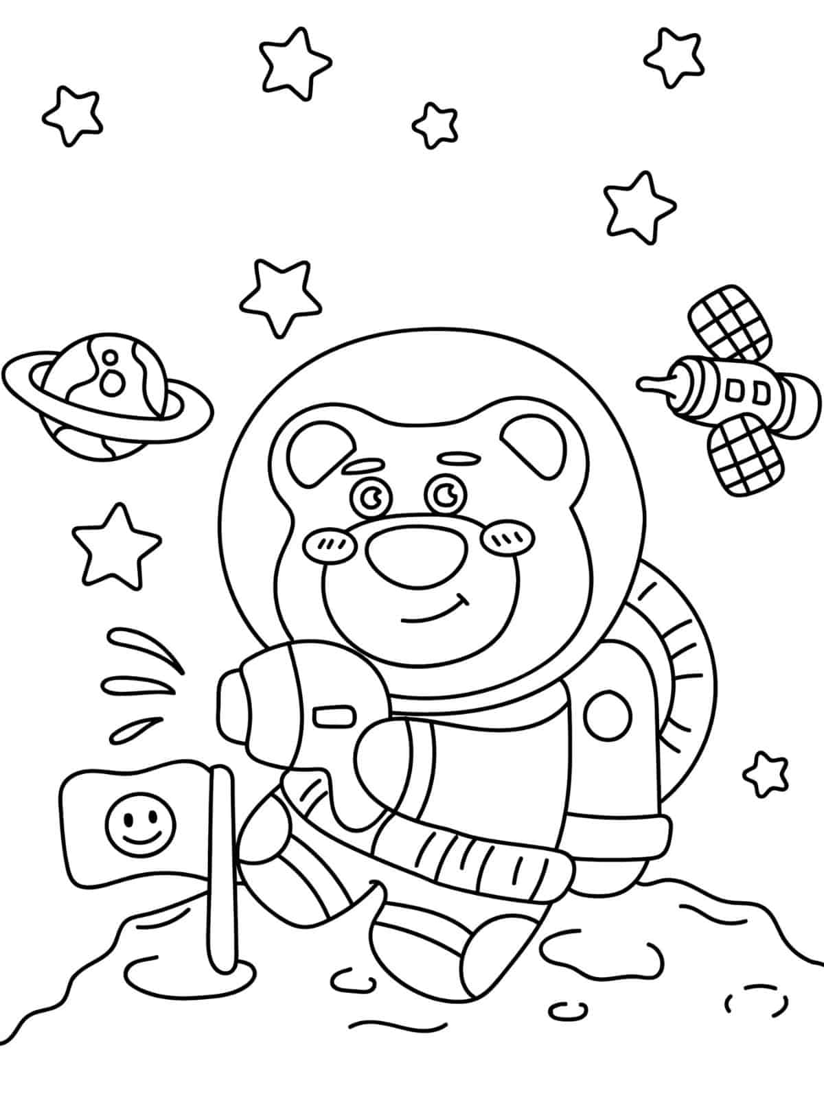 Easy Lotso Bear Coloring Pages