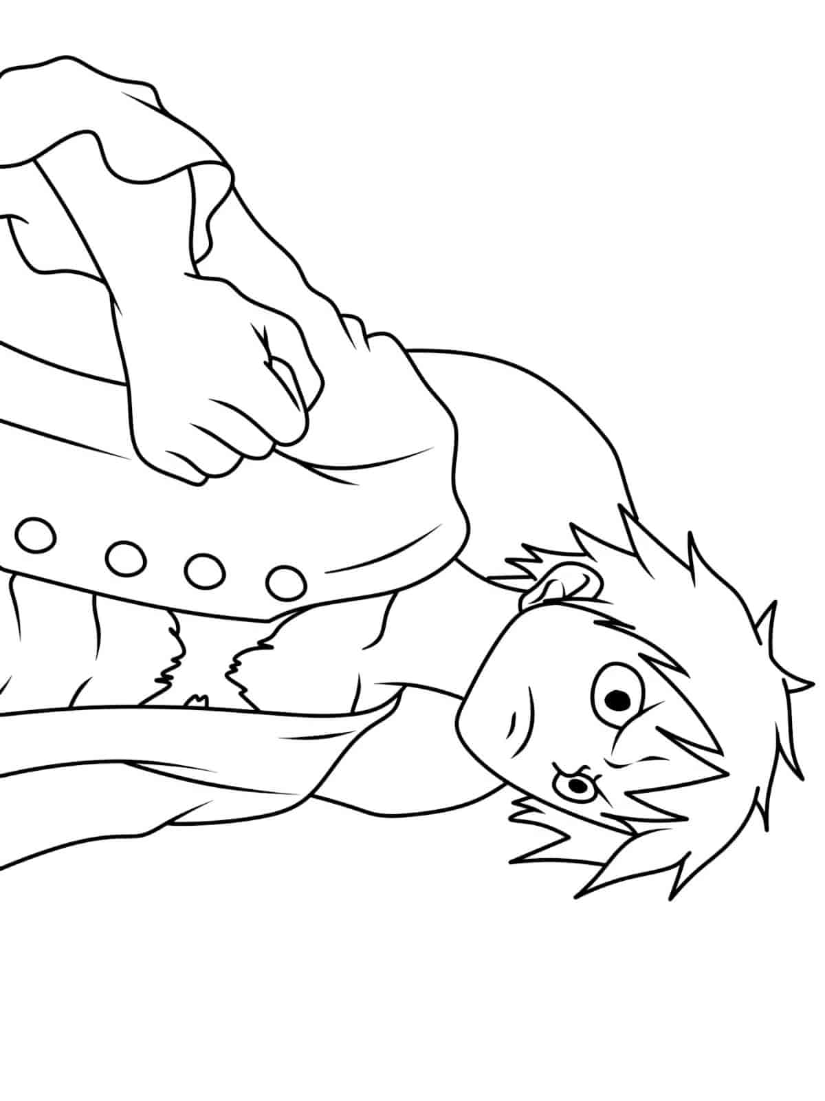 Easy Luffy Coloring Pages For Preschoolers