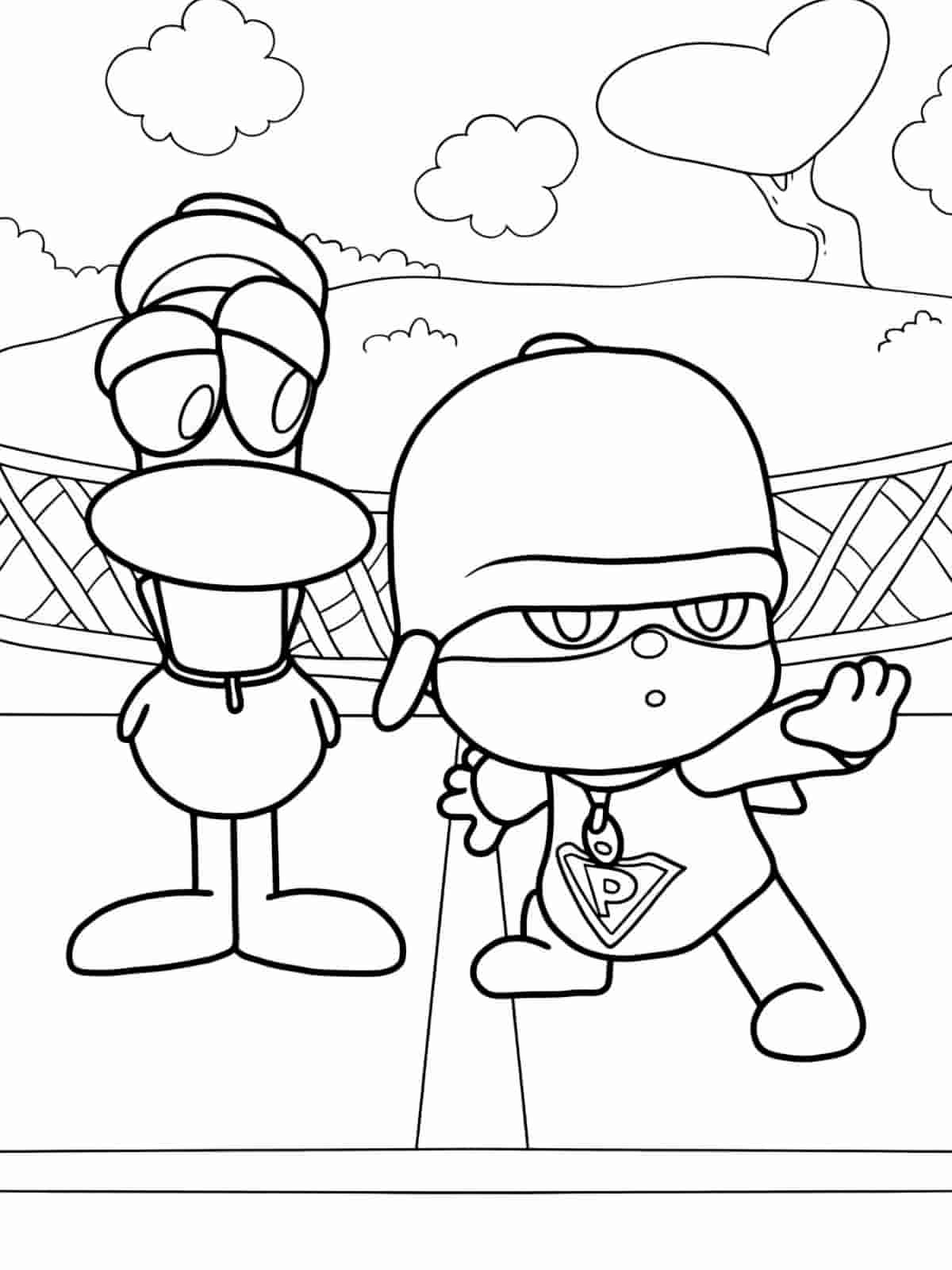 Easy Pocoyo Coloring Pages