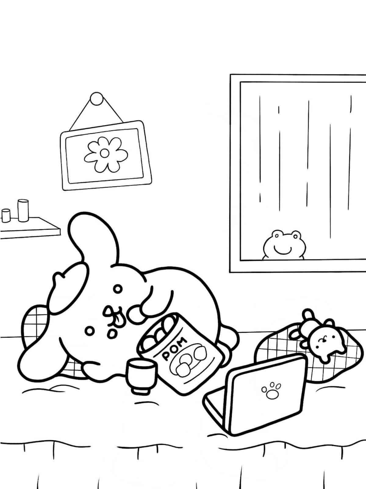 Easy Pompompurin Coloring Pages For Kids