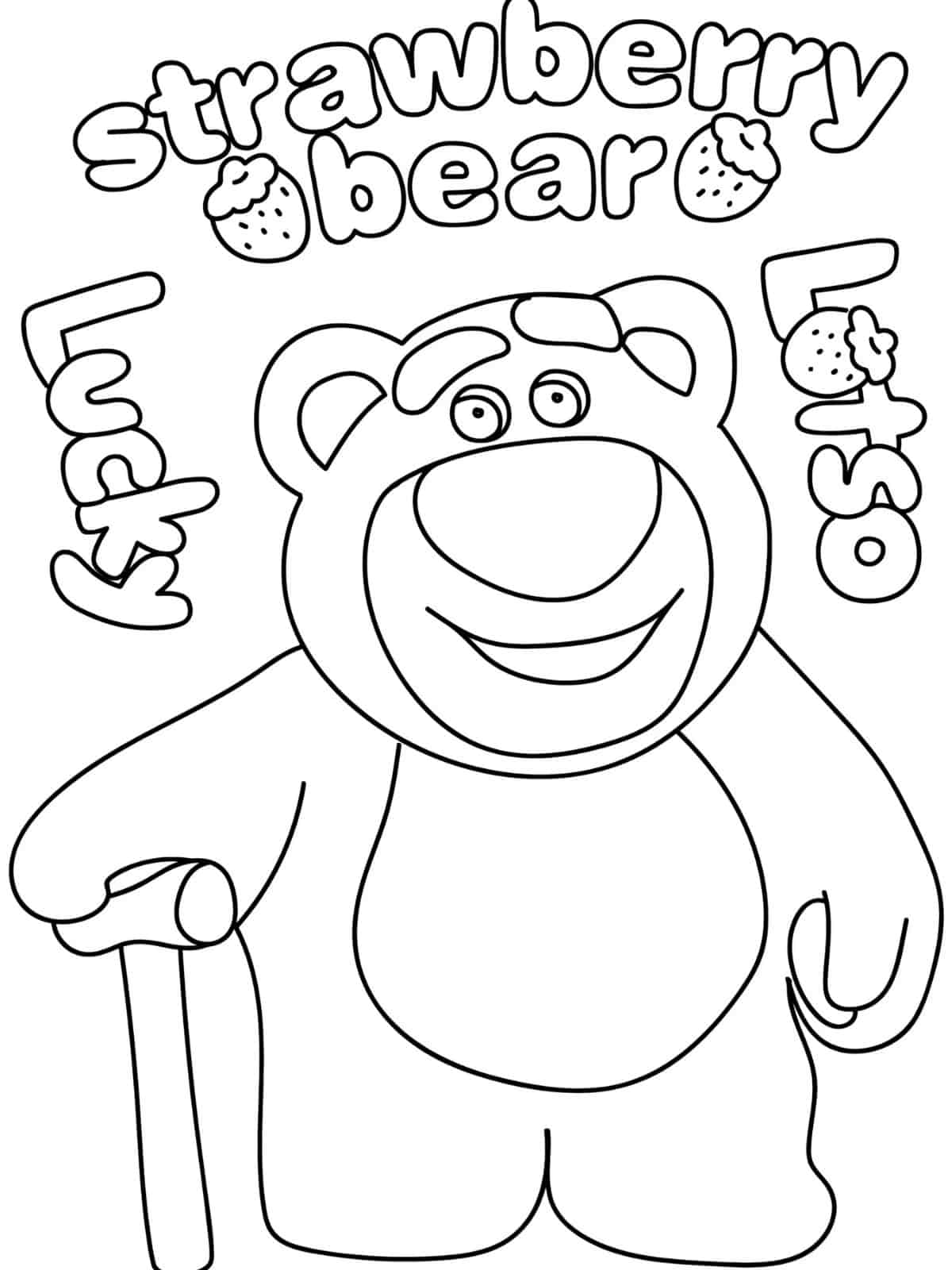 Easy Printable Lotso Bear Coloring Sheets