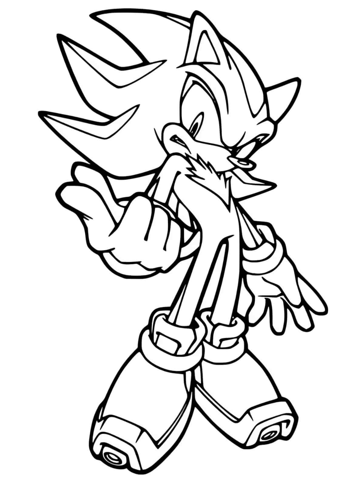 Easy Sonic The Hedgehog Coloring Pages