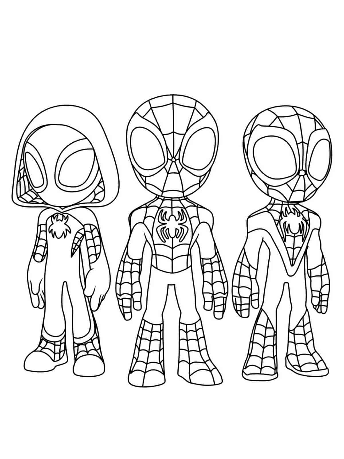 Easy Spidey And His Amazing Friends Coloring Pages