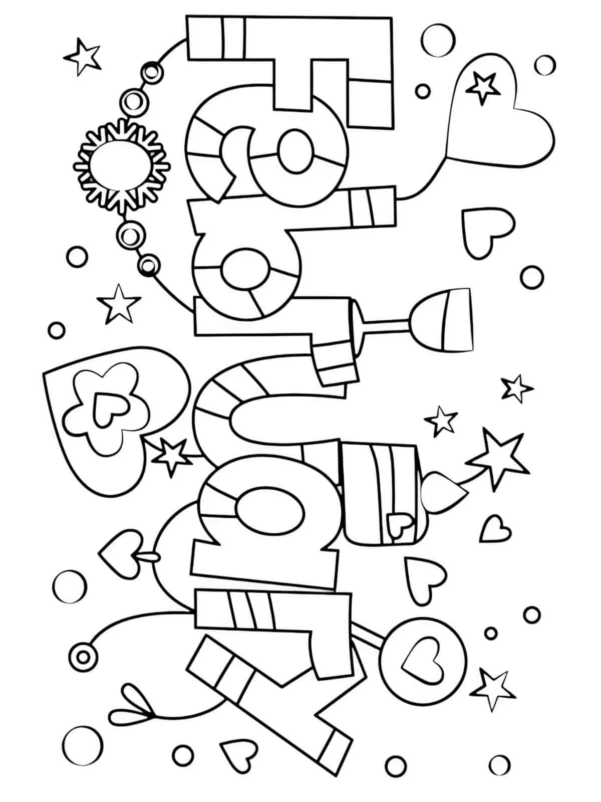 February Coloring Page For Kids To Color