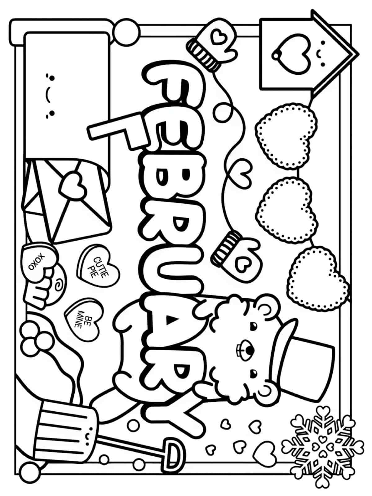 February Coloring Pages