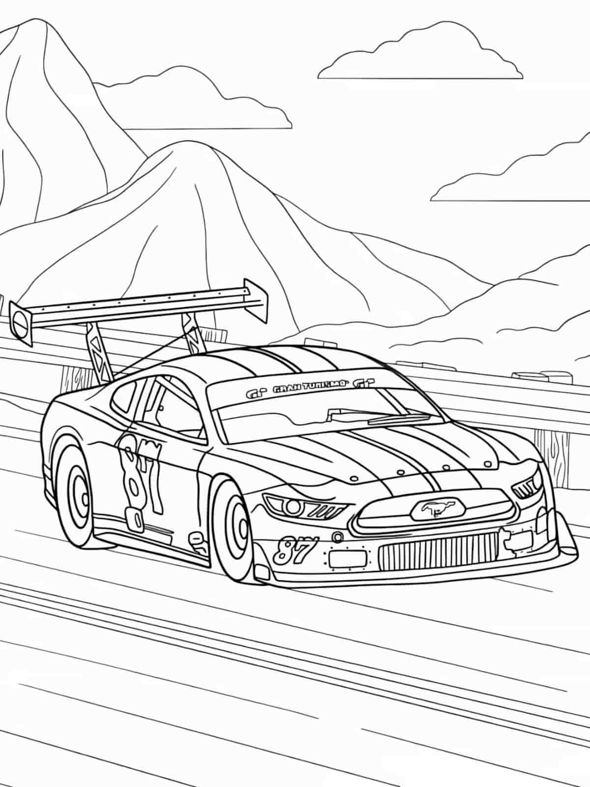 Ferrari Race Car Coloring Page