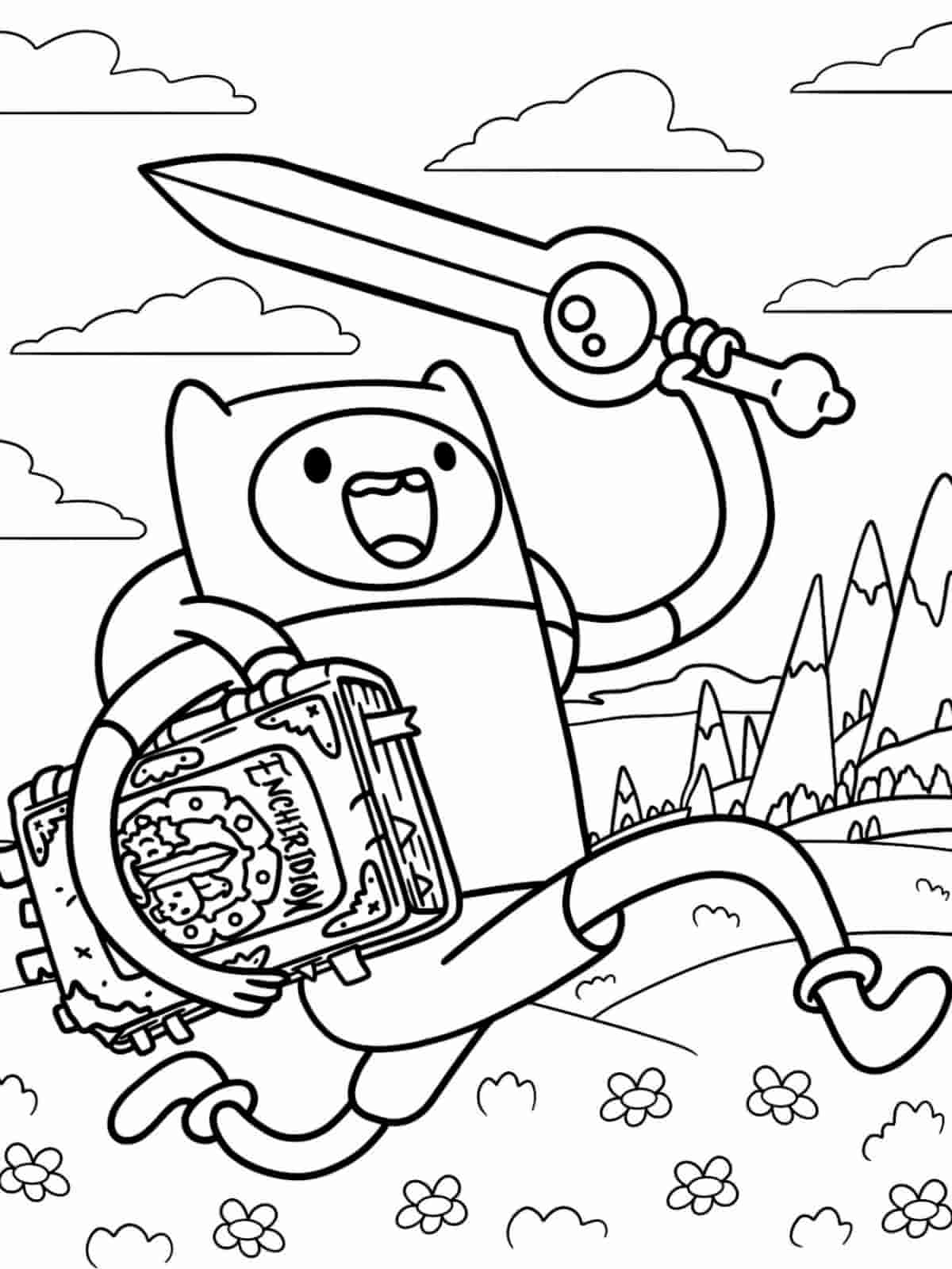 Finn Adventure Time Coloring Pages