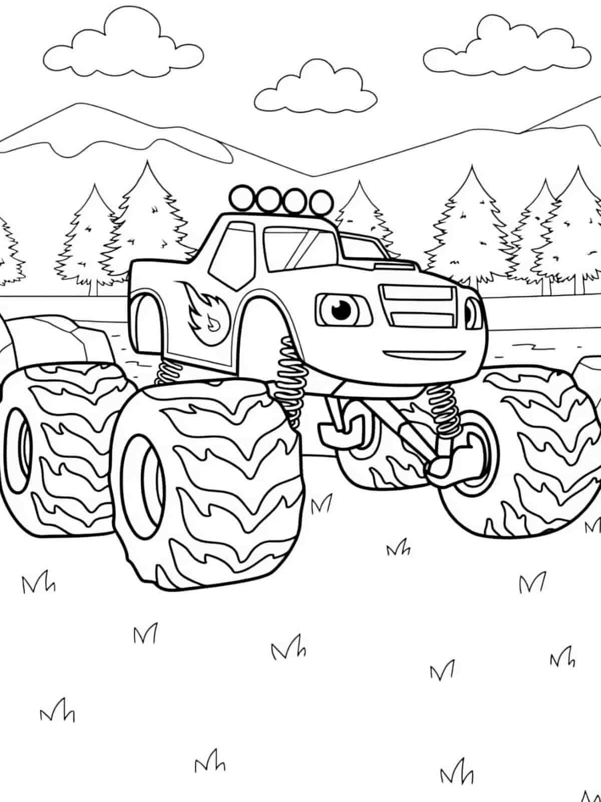 Free Blaze And Monster Machines Coloring Pages