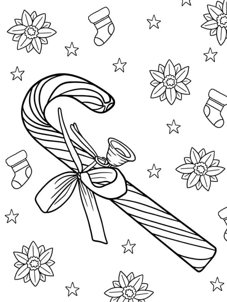 Candy Cane Coloring Pages: Sweeten Your Holiday 🎨🍭