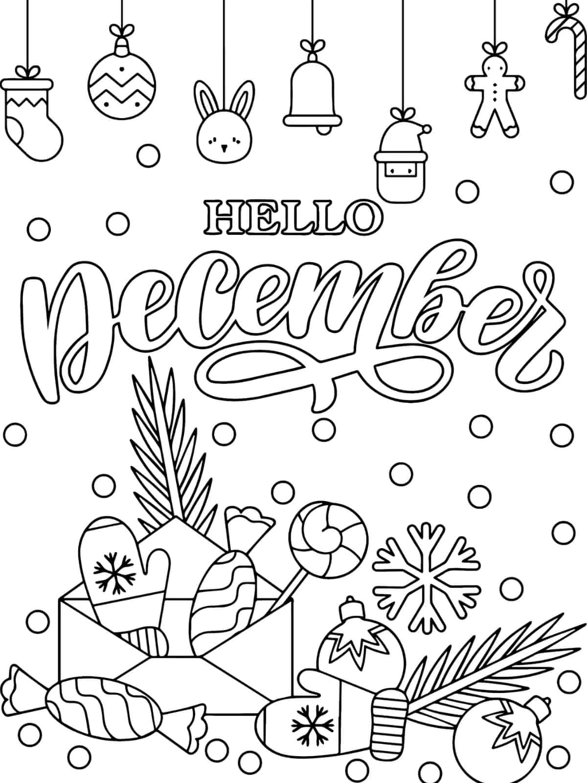 Free December Coloring Pages To Print