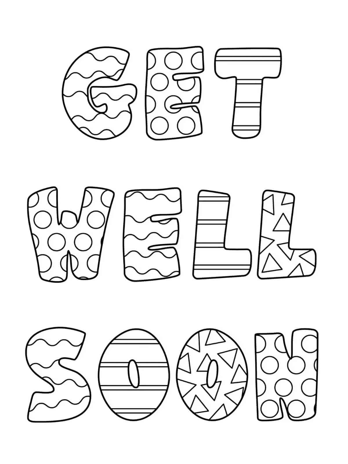 Free Get Well Soon Coloring Pages To Print